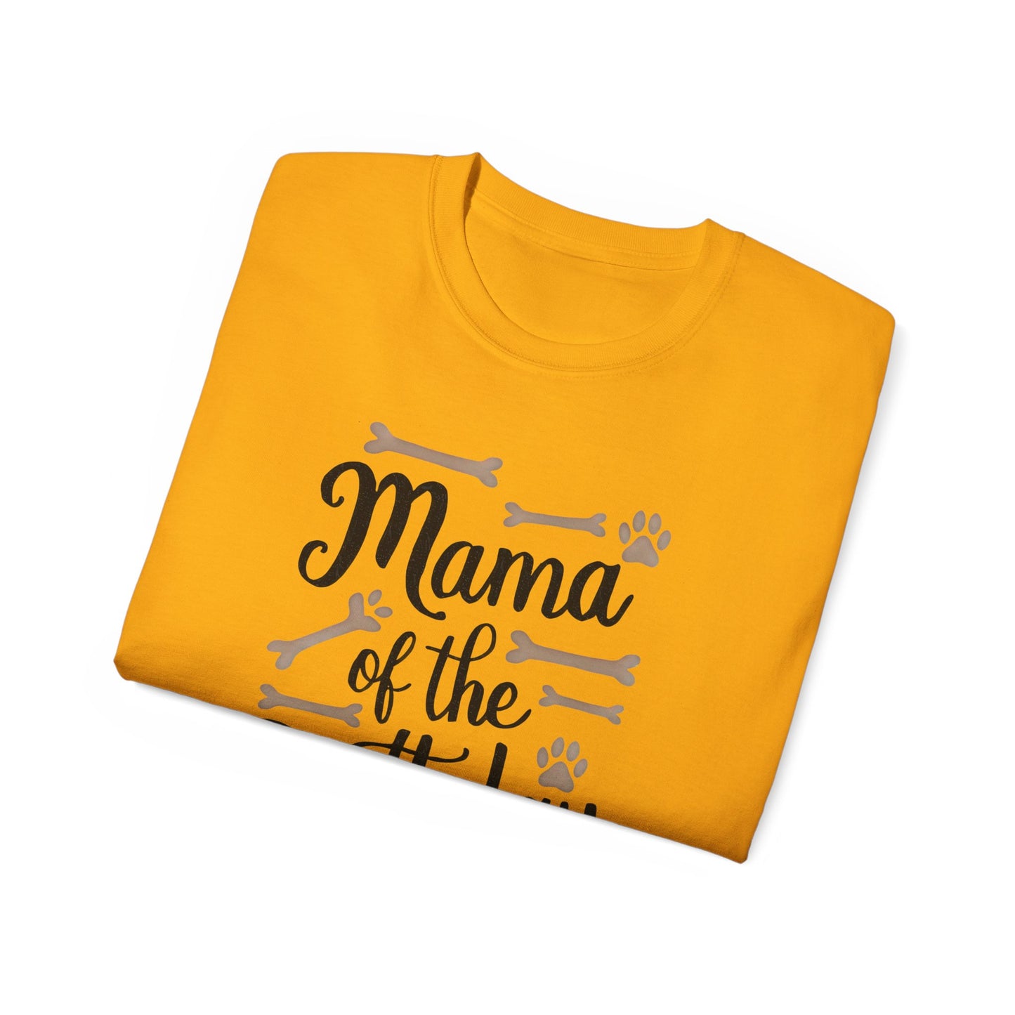 Cute Mama of the Birthday Girl Paw Print Organic T-Shirt