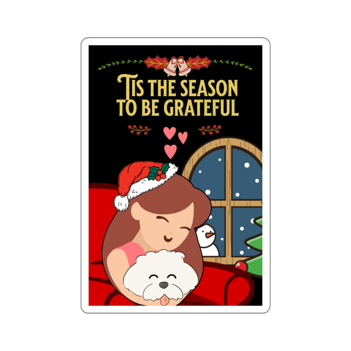 Tis the Season to be Grateful Thanksgiving Kiss-cut Stickers