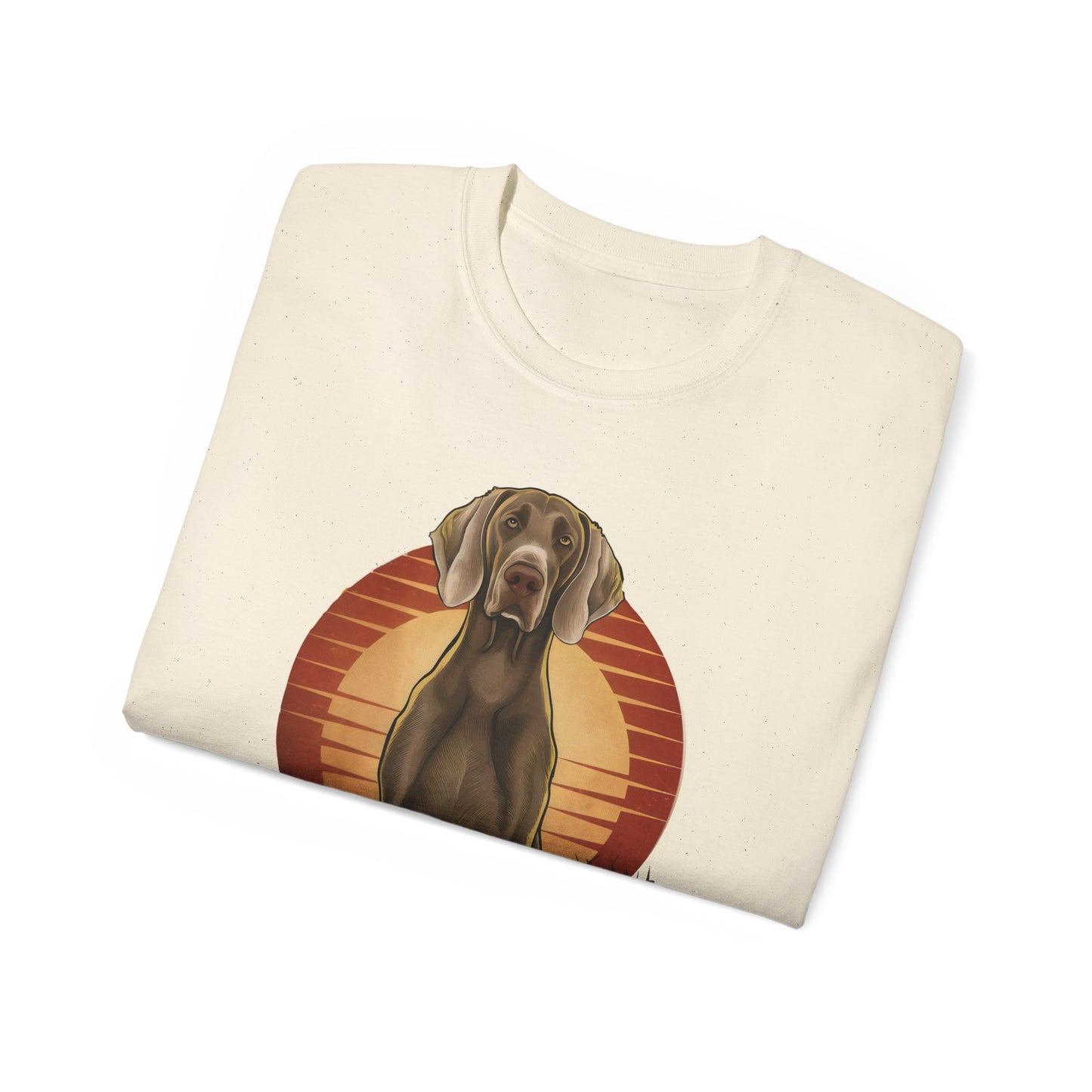 Cute Cartoon Weimaraner Dad Organic T-Shirt