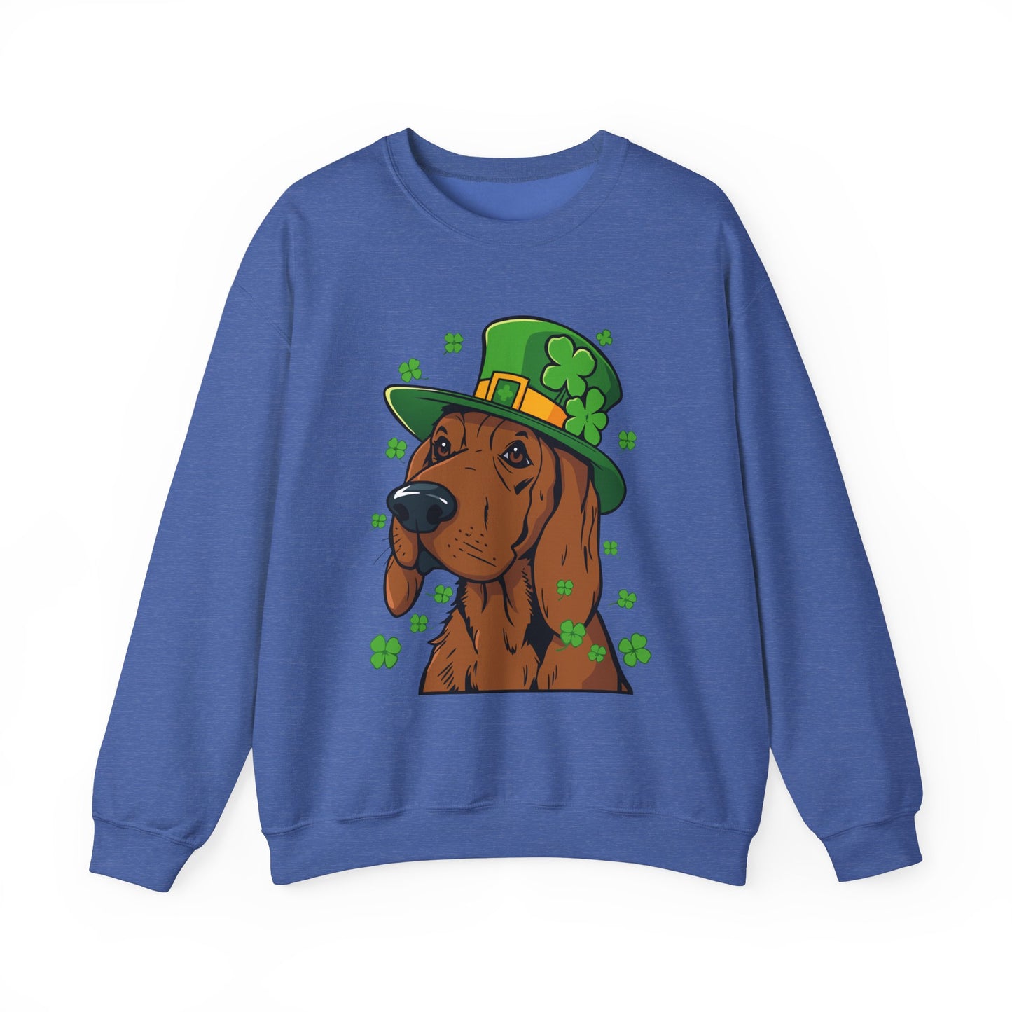 Cute Cartoon Shamrock Bloodhound St Patrick's Day Sweatshirt