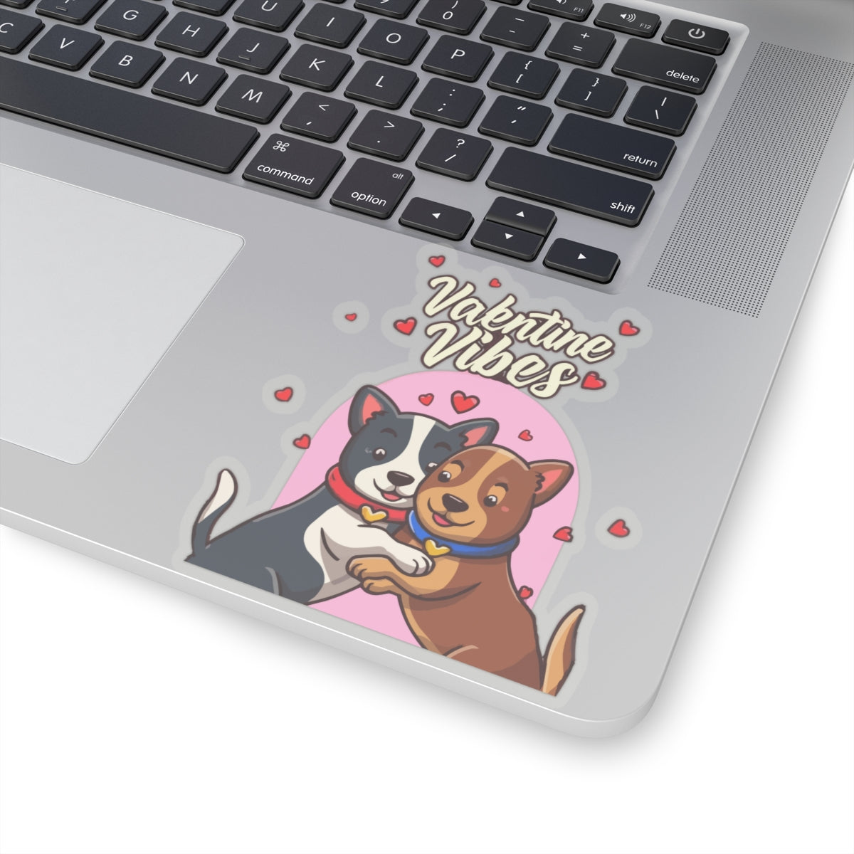 Cute Dog Cartoon Valentine Vibes Kiss-cut Stickers