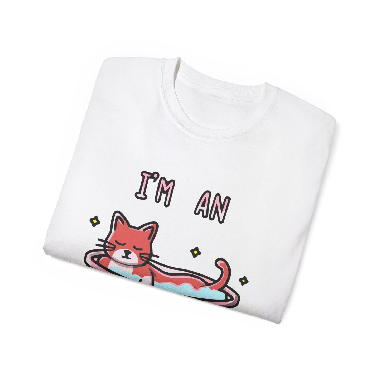 Cute Cat Cartoon I'm an Indoor Cat Unisex Organic T-Shirt