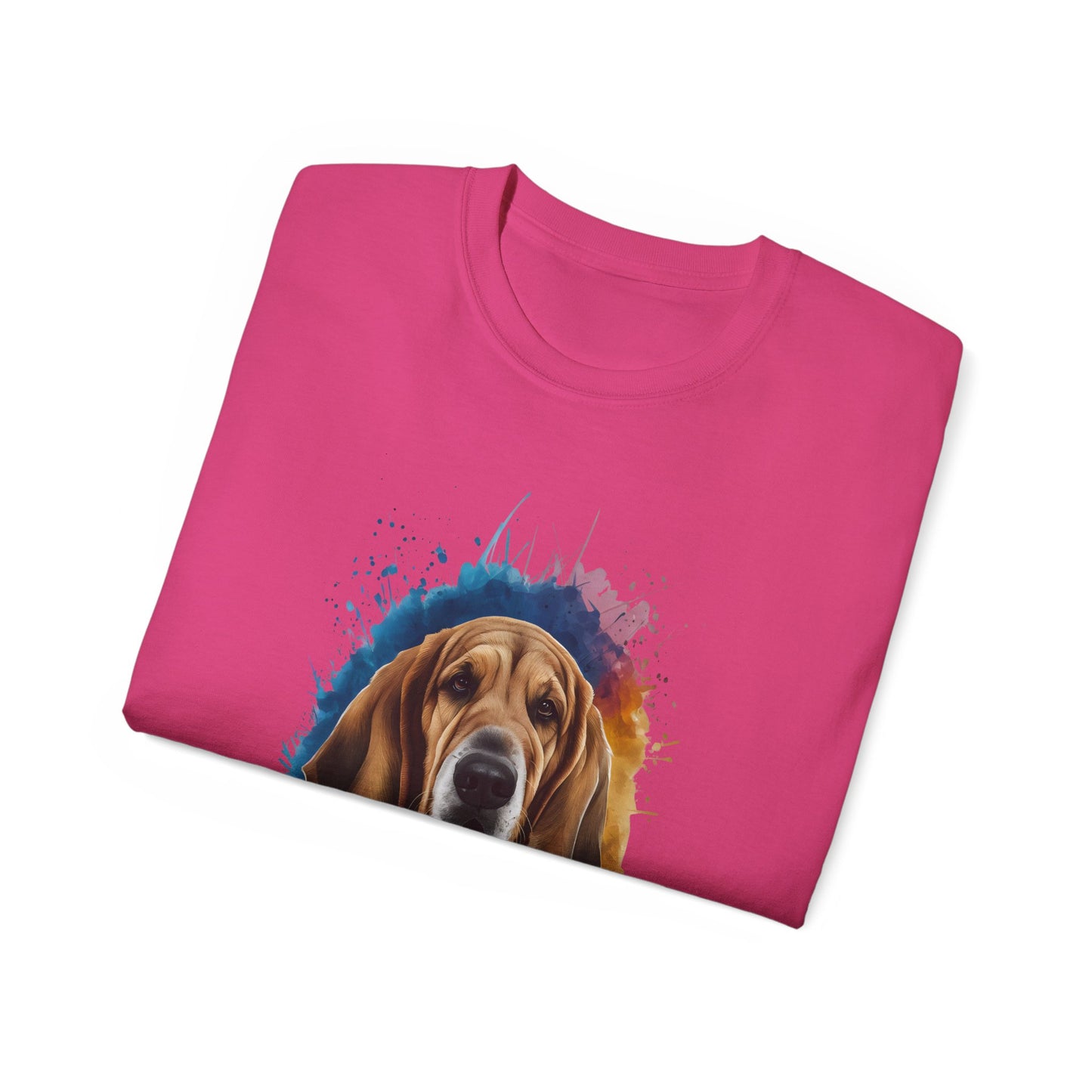 Cute Watercolour Bloodhound Dog Lover Organic T-Shirt