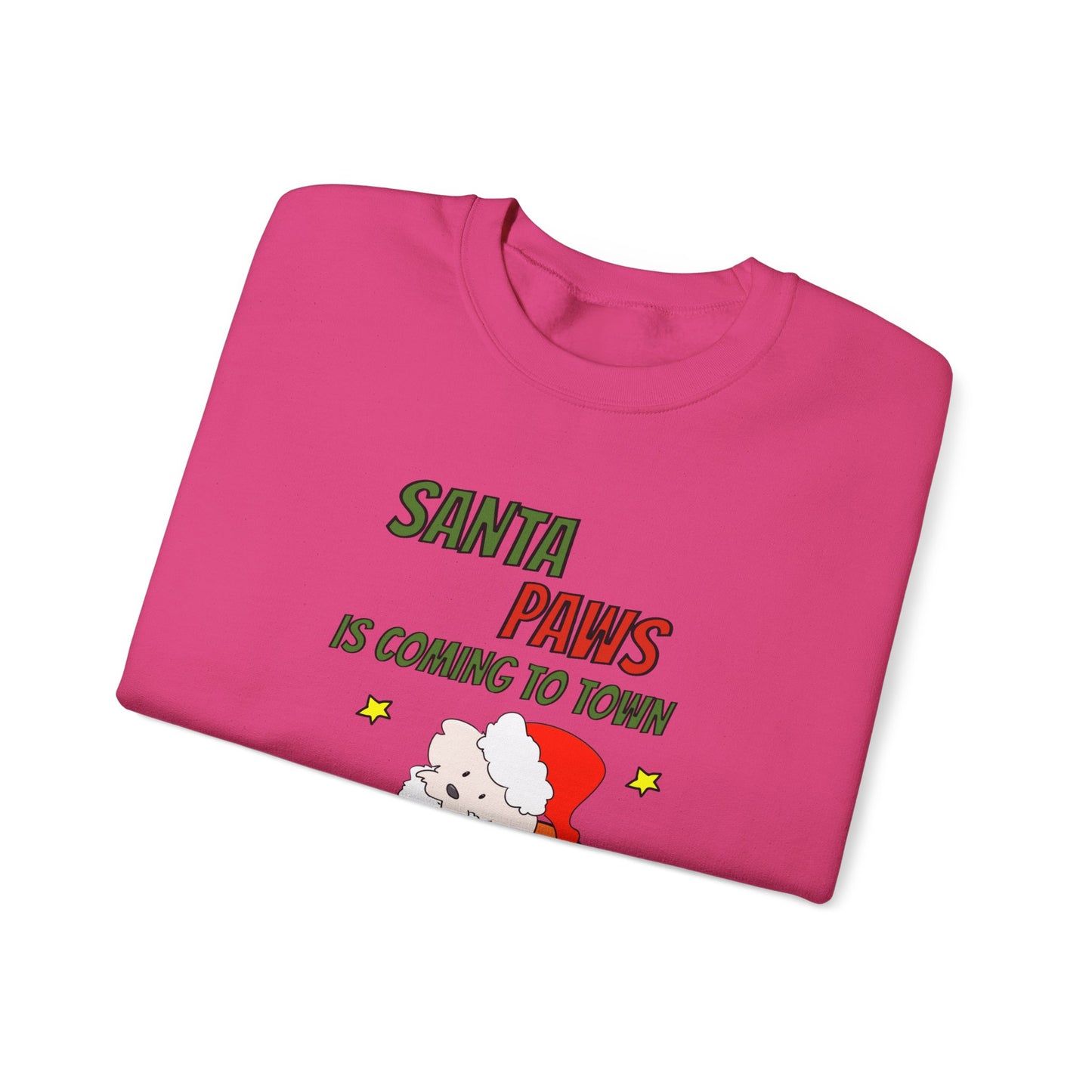 Santa Paws is Coming to Town Unisex Crewneck Sweatshirt