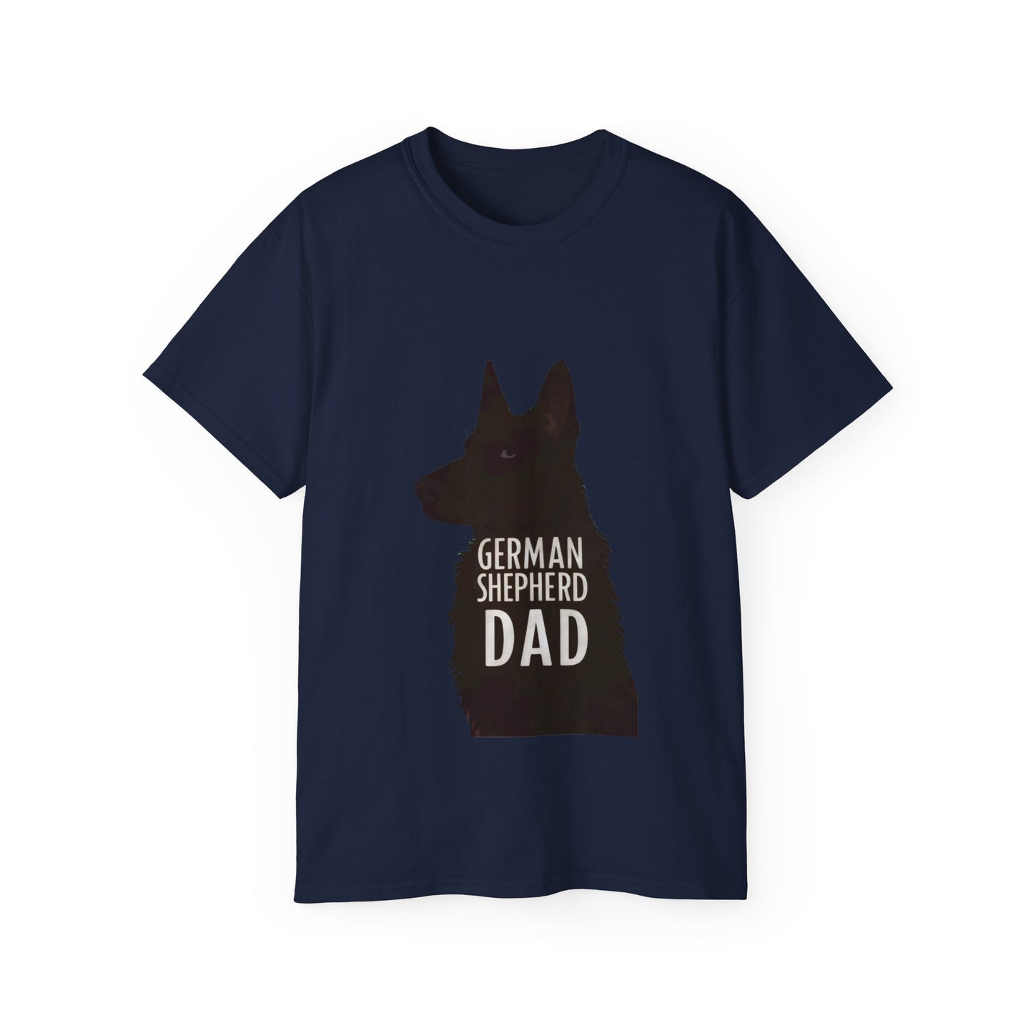 Cute Cartoon German Shepherd Dad Organic T-Shirt