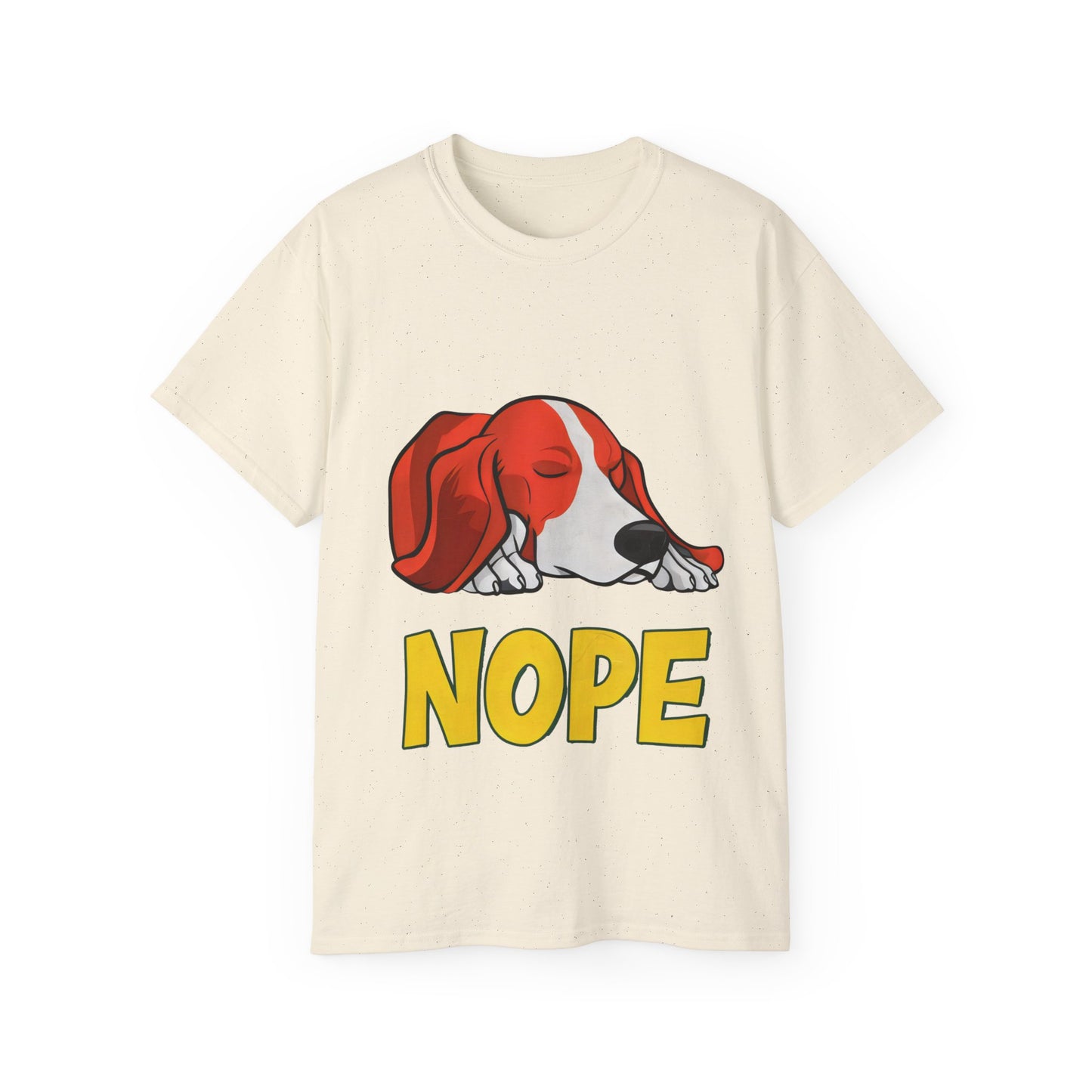 Cute Dog Cartoon Nope Meme Unisex Organic T-Shirt