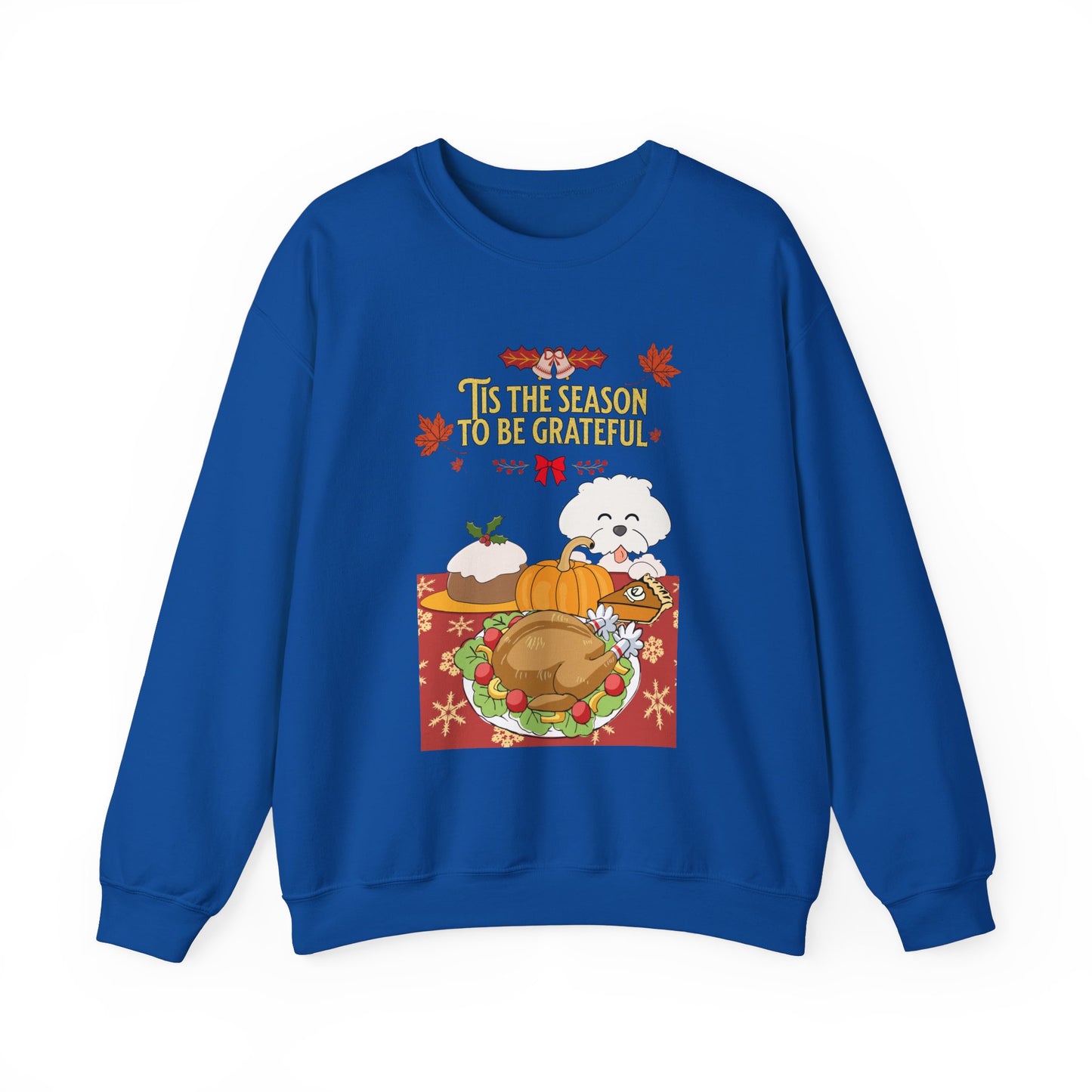 Tis the Season to be Grateful Thanksgiving Unisex Crewneck Sweatshirt