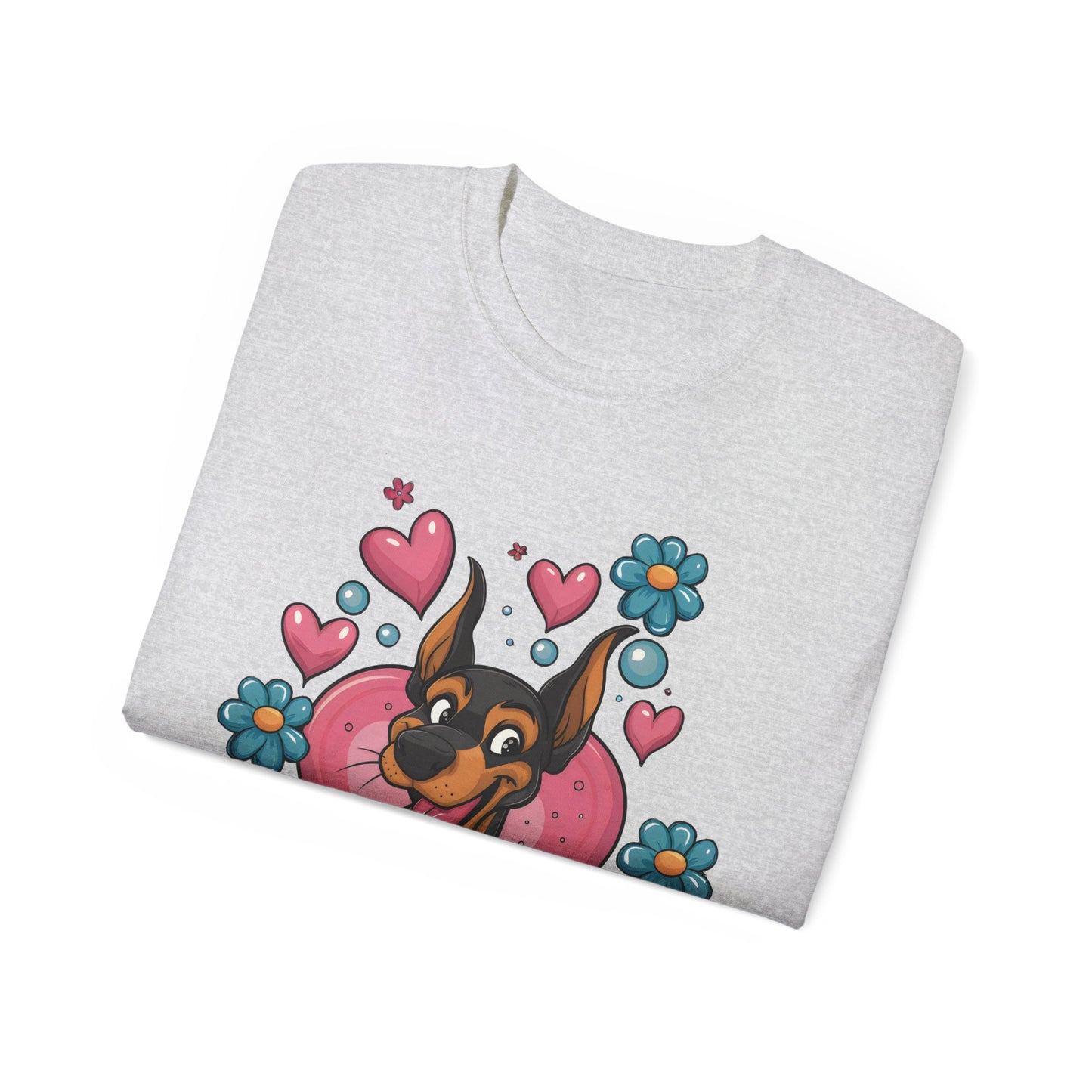 Cute Cartoon Dobie Mom Organic T-Shirt