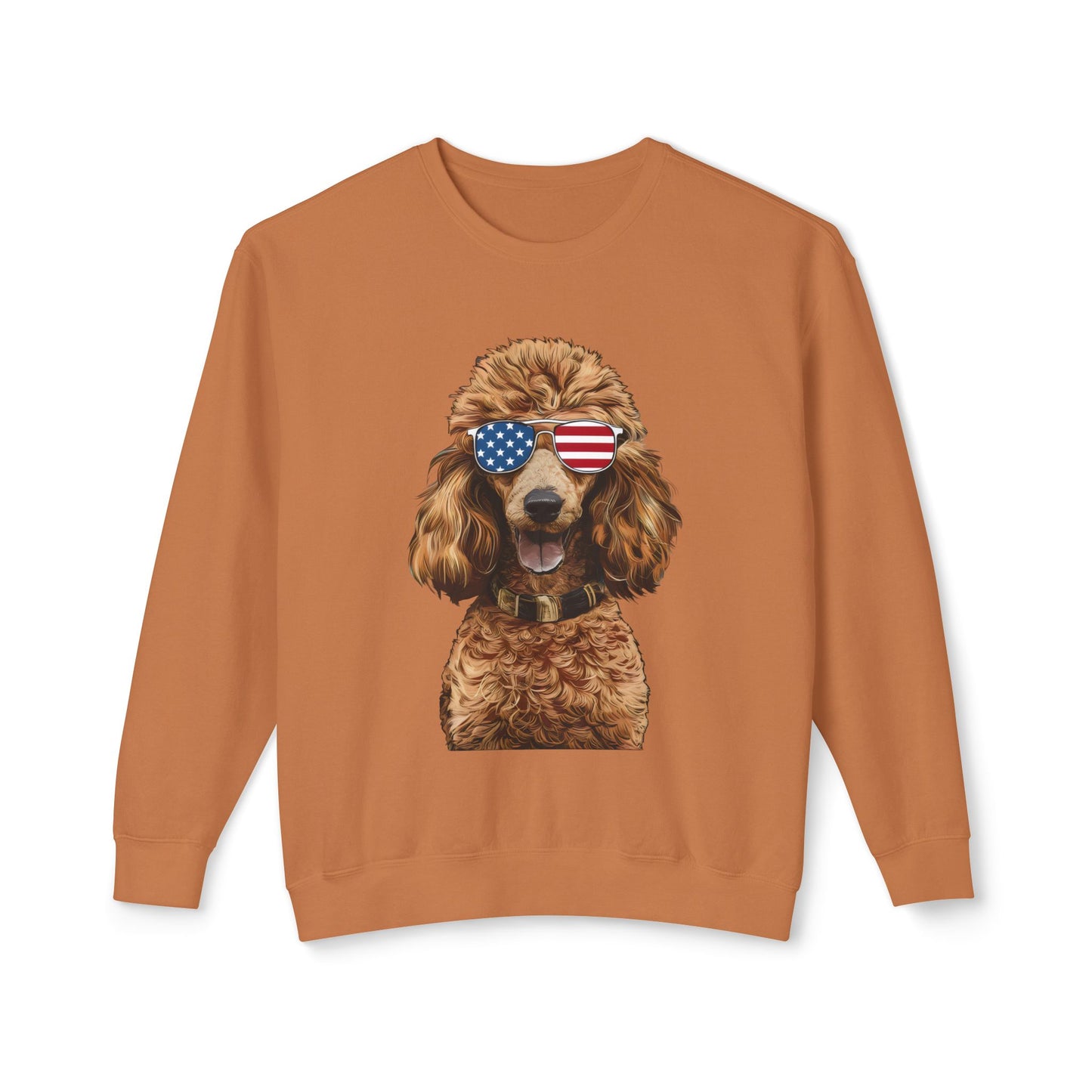 Cute Poodle in Sunglasses with US Lenses Sweatshirt