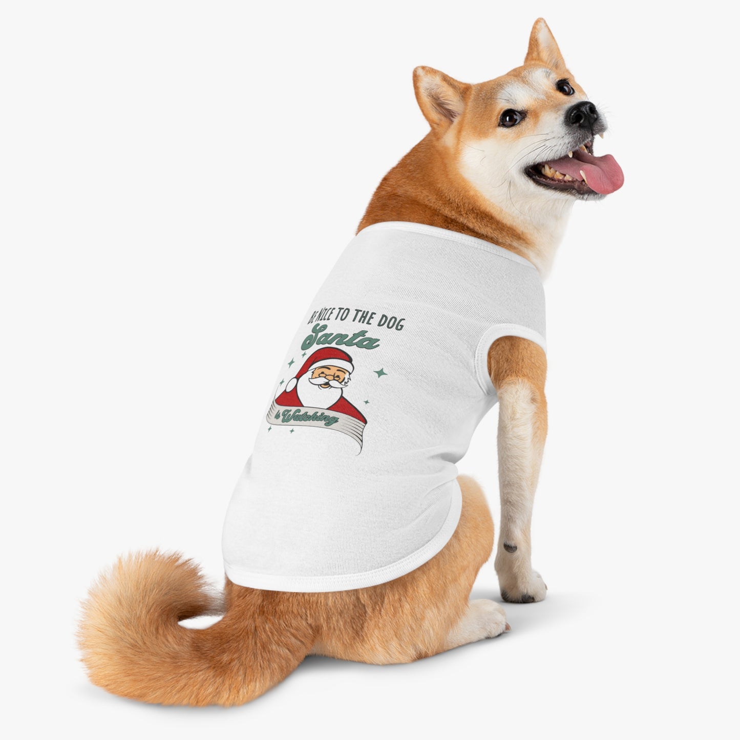 Pet Tank Top - Be Nice to My Dog Santa is Coming