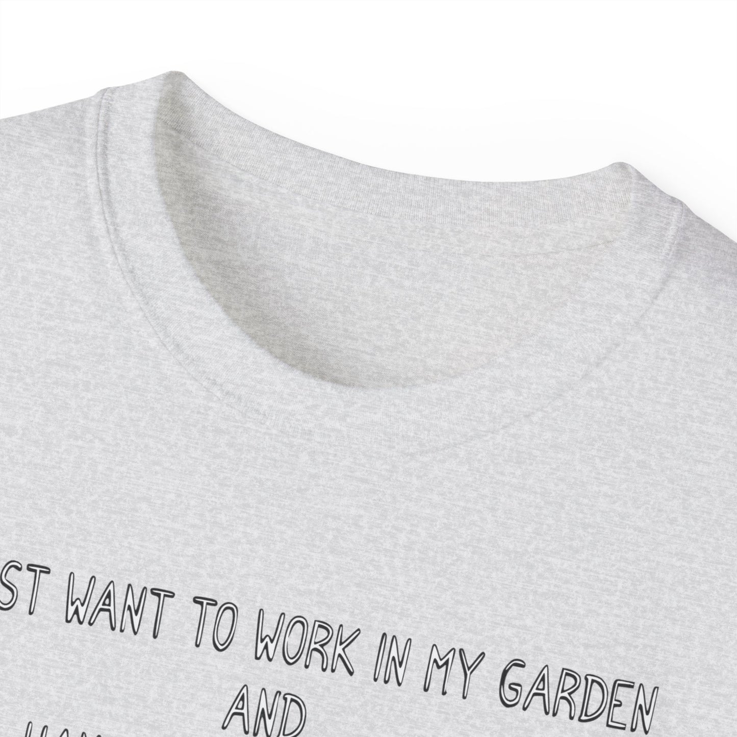 Cute Dog Lover Gardener Meme Unisex Organic T-Shirt