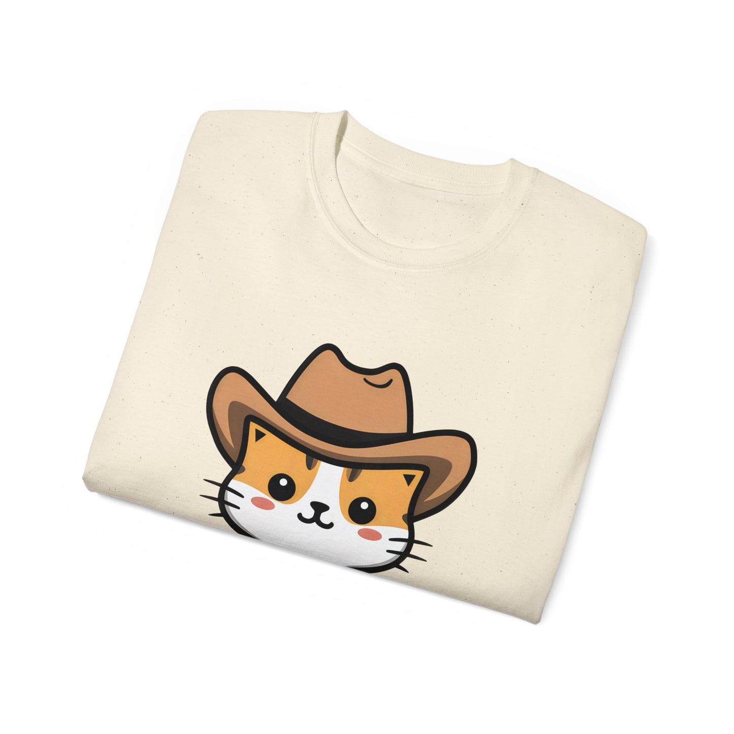 Cute Cat Cartoon Meowdy Unisex Organic T-Shirt