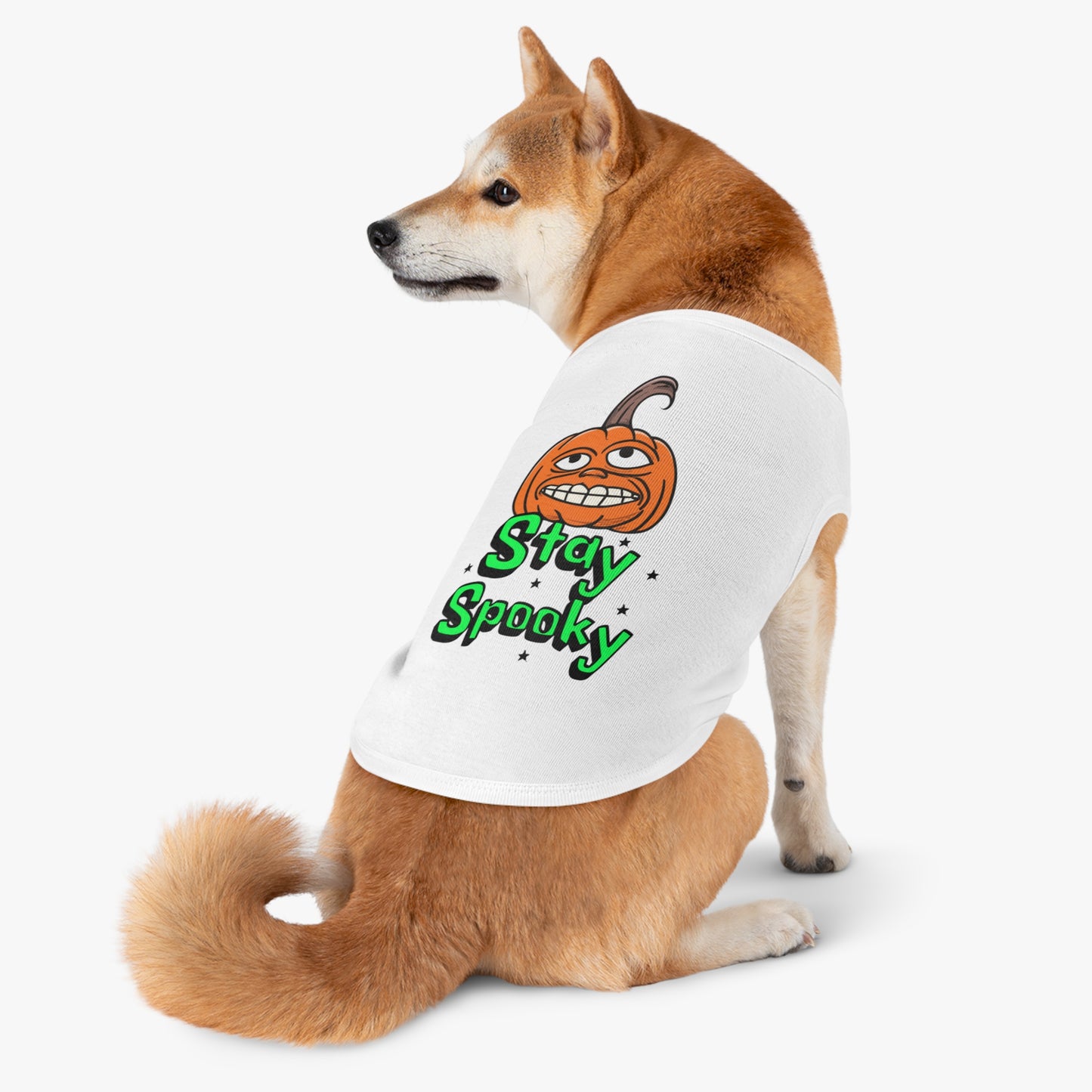 Stay Spooky Troll Face Pet Tank Top