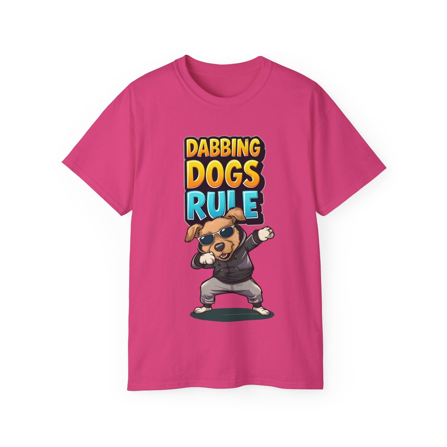 Cute Cartoon Dabbing Dogs Rule Unisex Organic T-Shirt