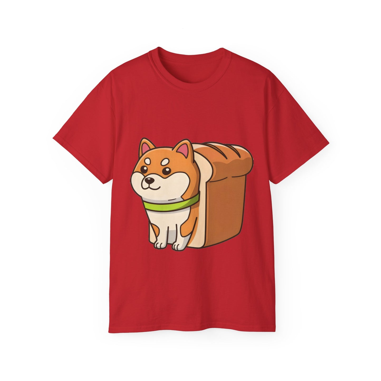 Cute Funny Dog Cartoon Shiba Bread Loaf Unisex Tee Shirt