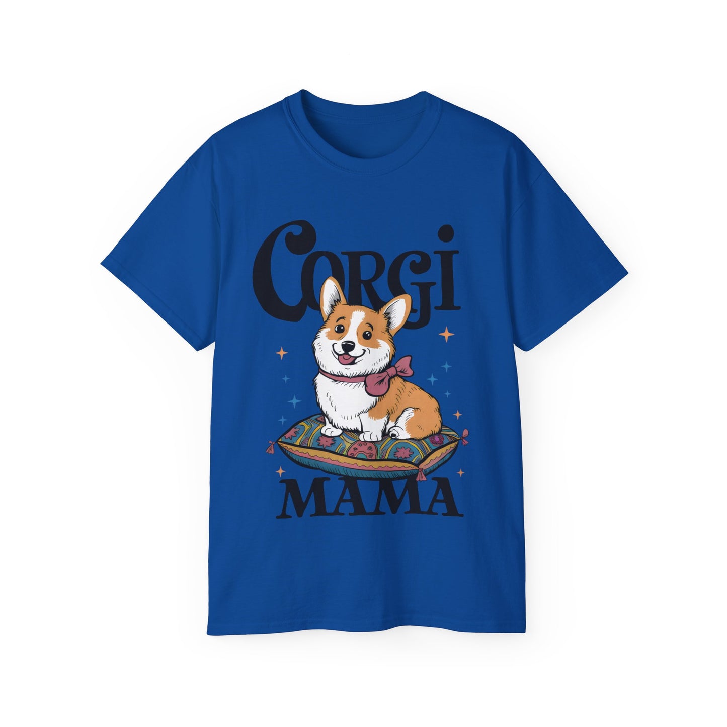 Cute Dog Cartoon Corgi Mama Organic T-Shirt