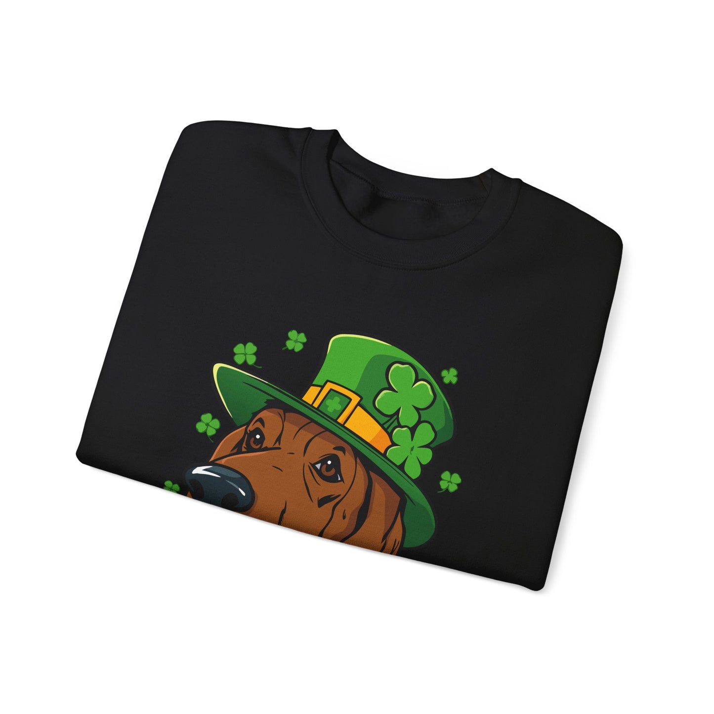 Cute Cartoon Shamrock Bloodhound St Patrick's Day Sweatshirt