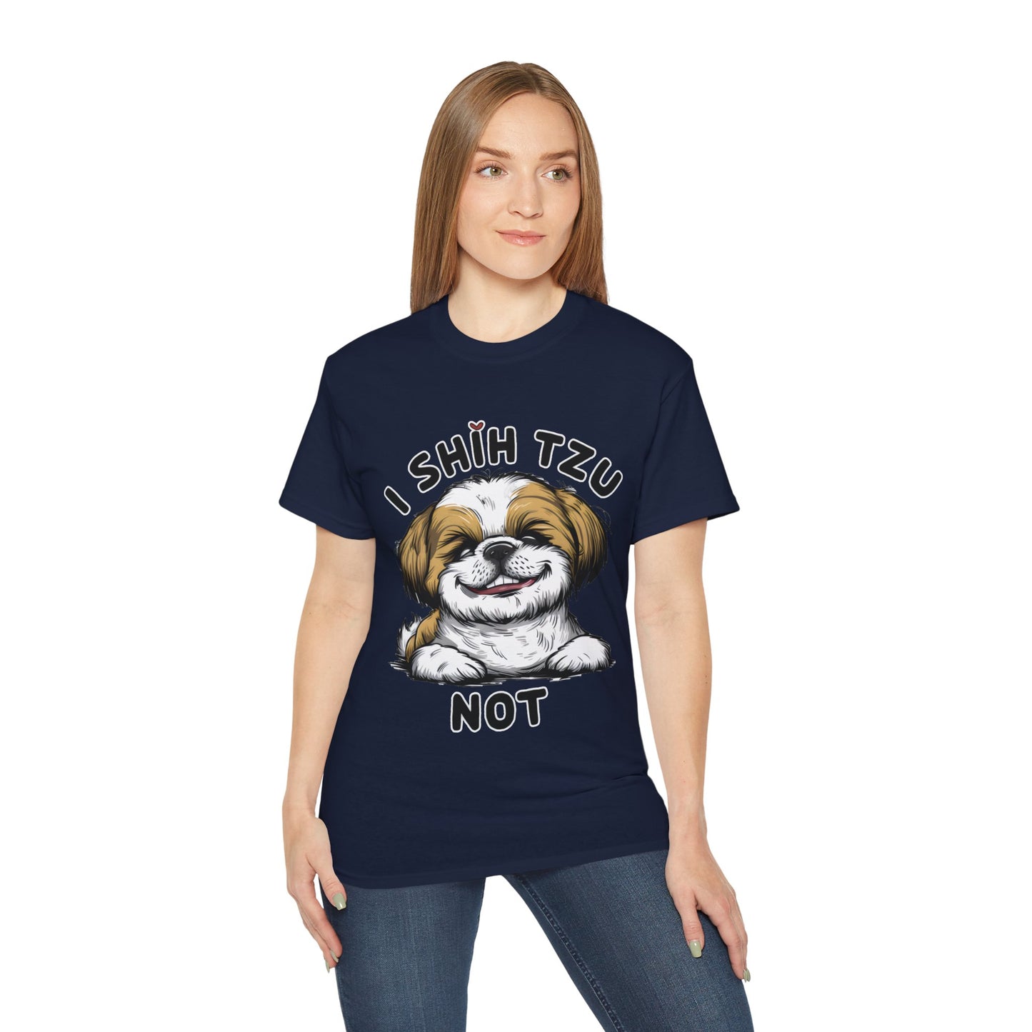 Cute Funny I Shih Tzu Not Dog Meme Organic T-Shirt