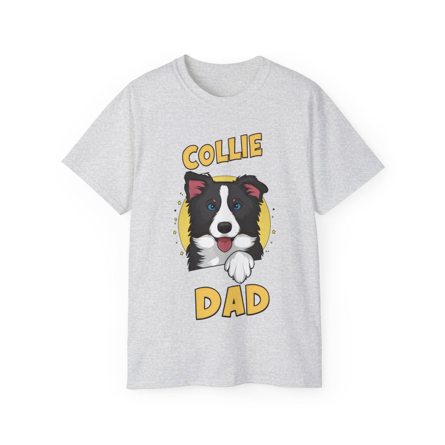 Cute Cartoon Collie Dad Organic T-Shirt