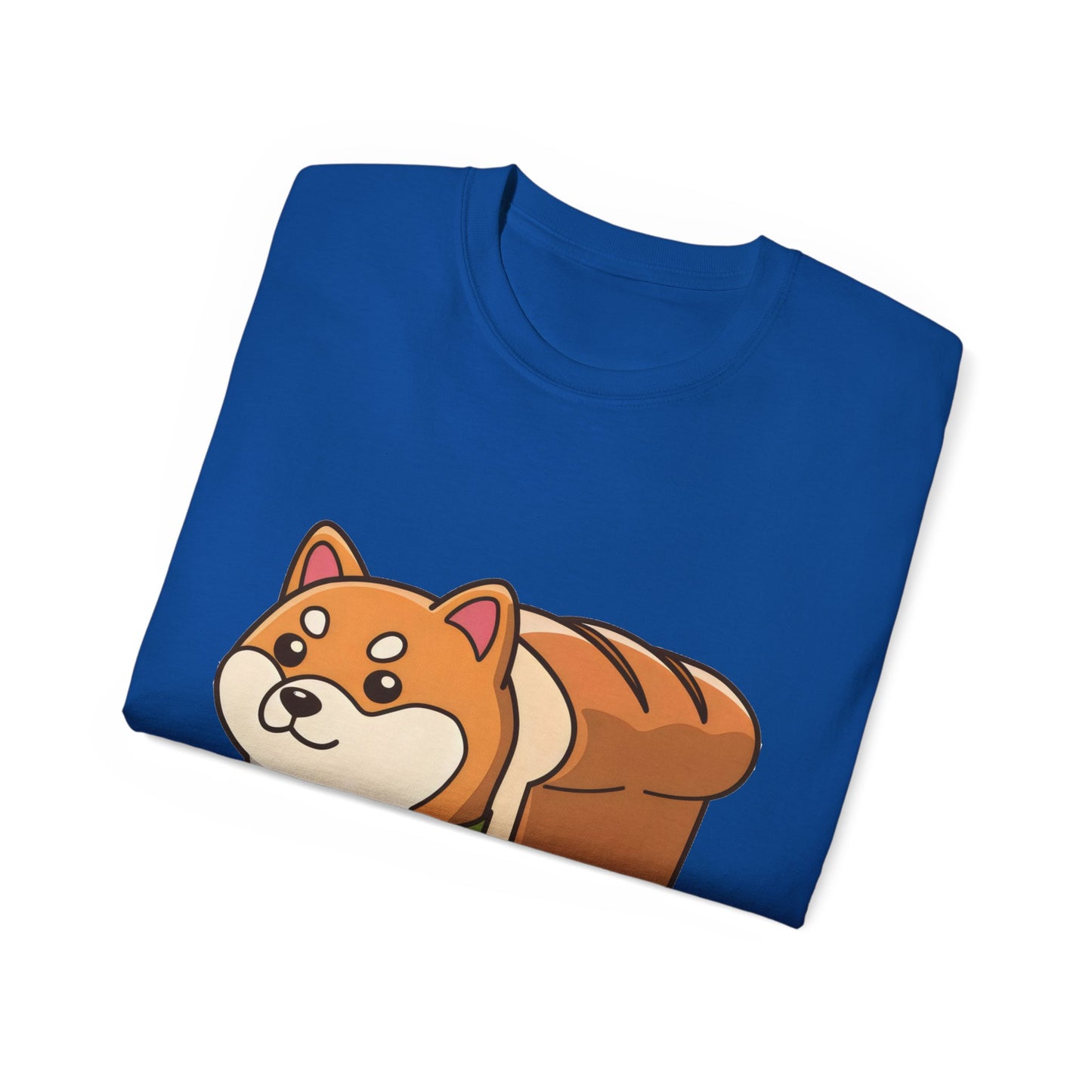 Cute Funny Dog Cartoon Shiba Bread Loaf Unisex Tee Shirt