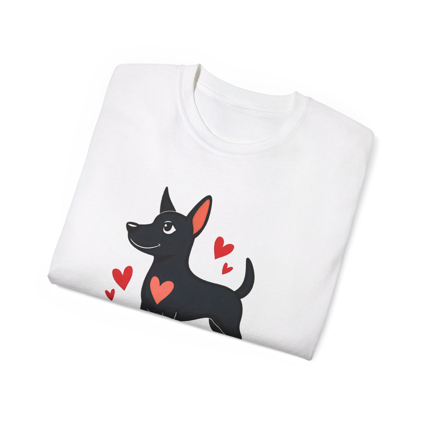 Cute Dog Cartoon Pawsitive Vibes Only Unisex Organic T-Shirt