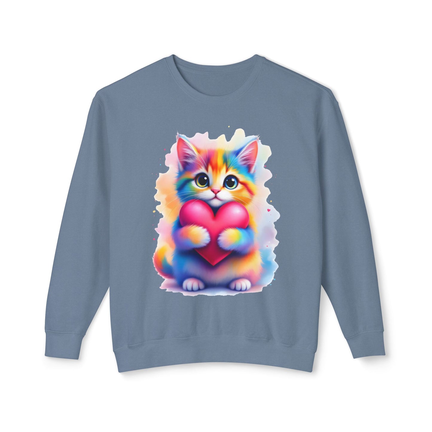 Rainbow Cat Heart Sweatshirt