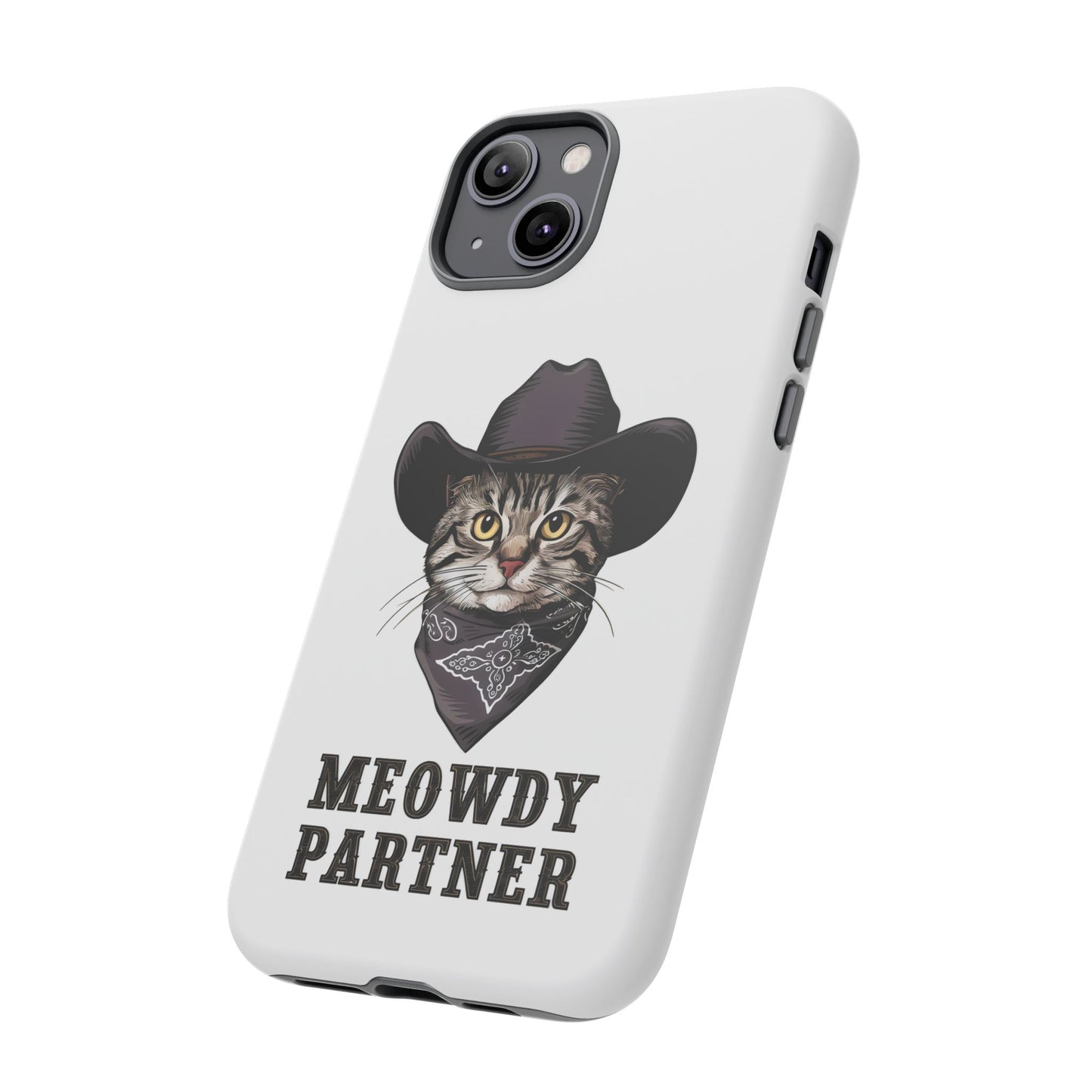 Cute Funny Cat Cartoon Meowdy Partner iPhone Tough Cases