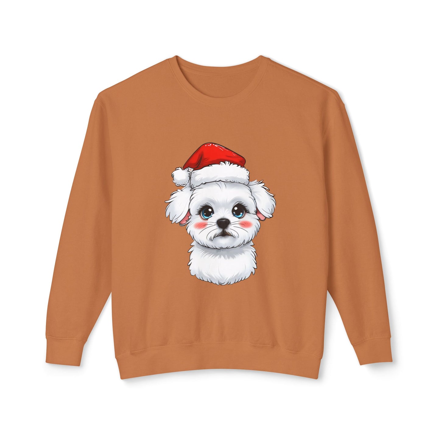 Cute Dog Cartoon Bichon Frise Christmas Sweatshirt