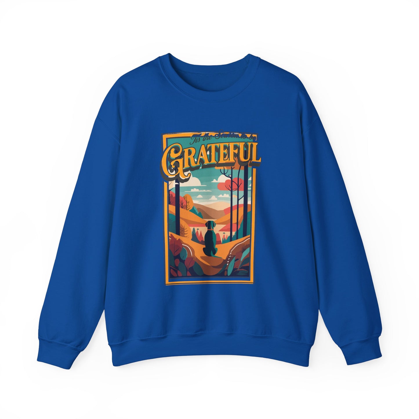 Tis the Season to be Grateful Thanksgiving Unisex Crewneck Sweatshirt