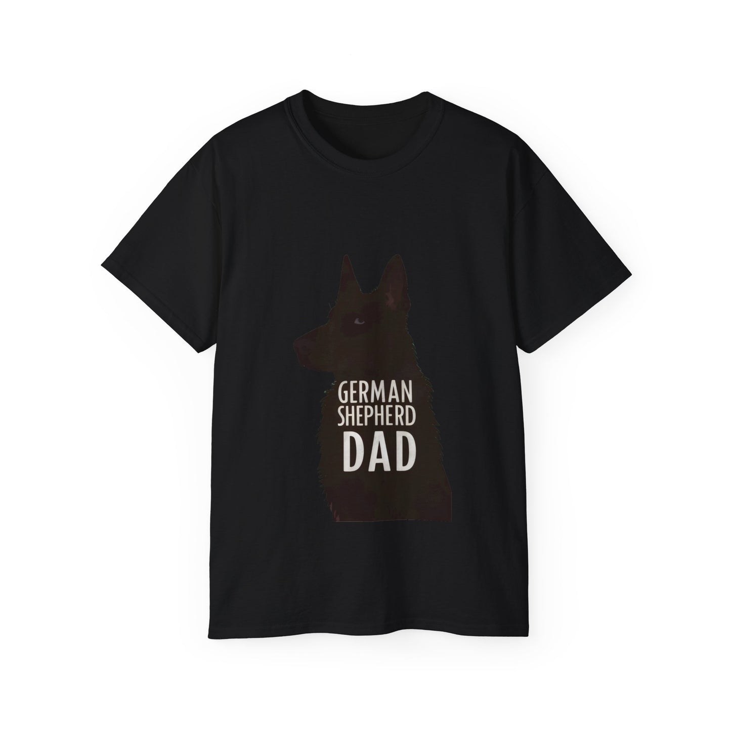 Cute Cartoon German Shepherd Dad Organic T-Shirt