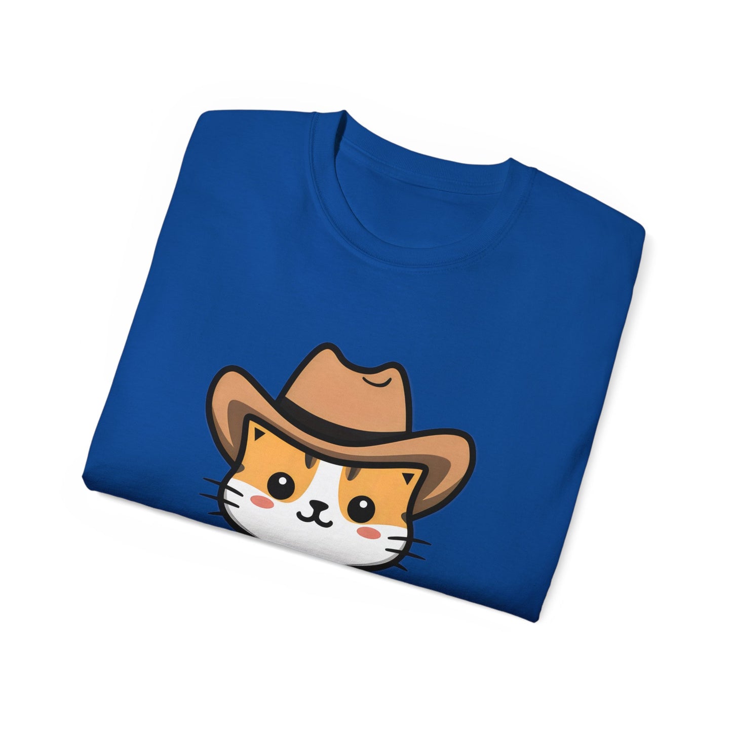 Cute Cat Cartoon Meowdy Unisex Organic T-Shirt