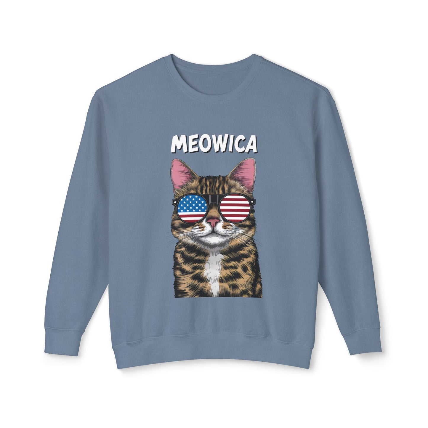 Cat Meme Crewneck Sweatshirt - Cute Meowica Design