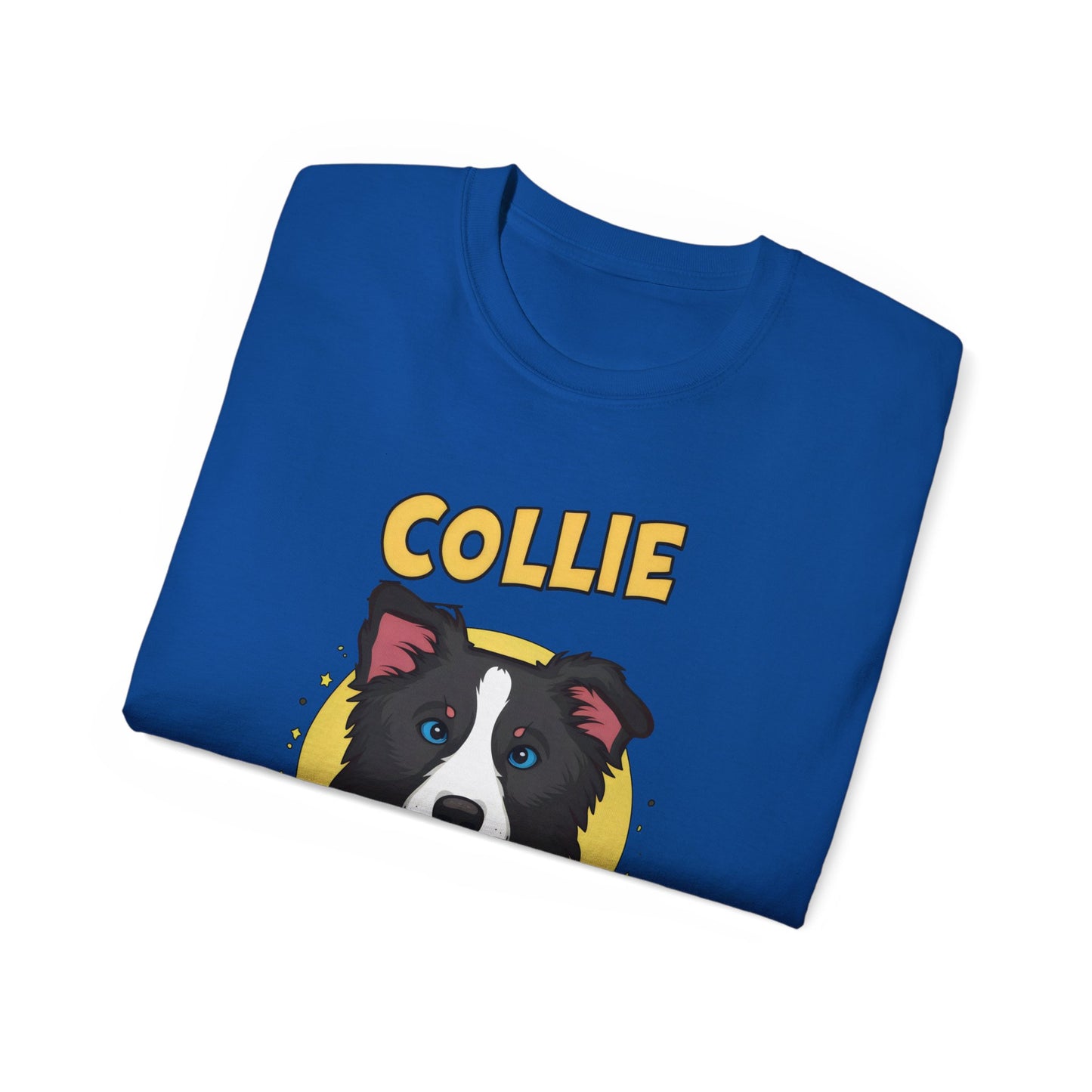 Cute Cartoon Collie Dad Organic T-Shirt