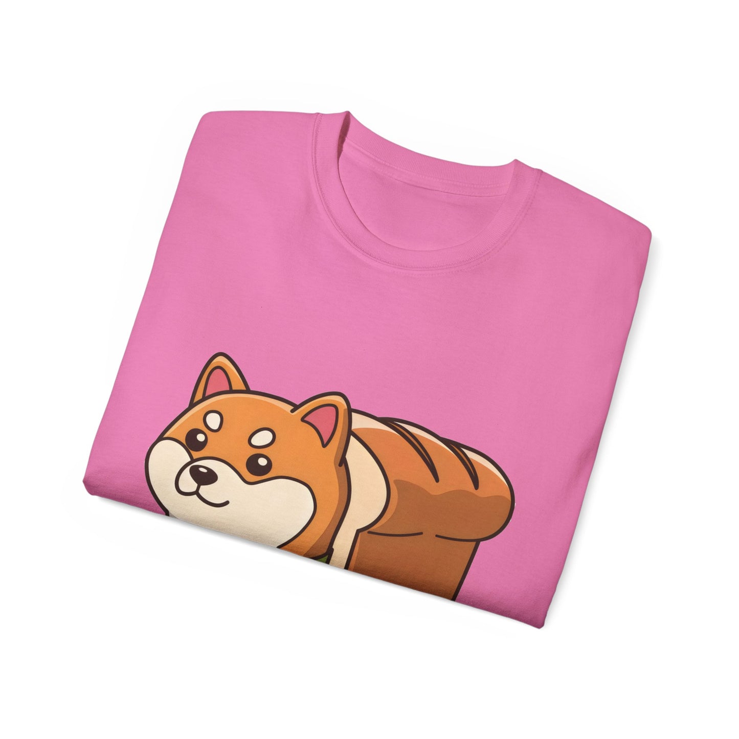 Cute Funny Dog Cartoon Shiba Bread Loaf Unisex Tee Shirt