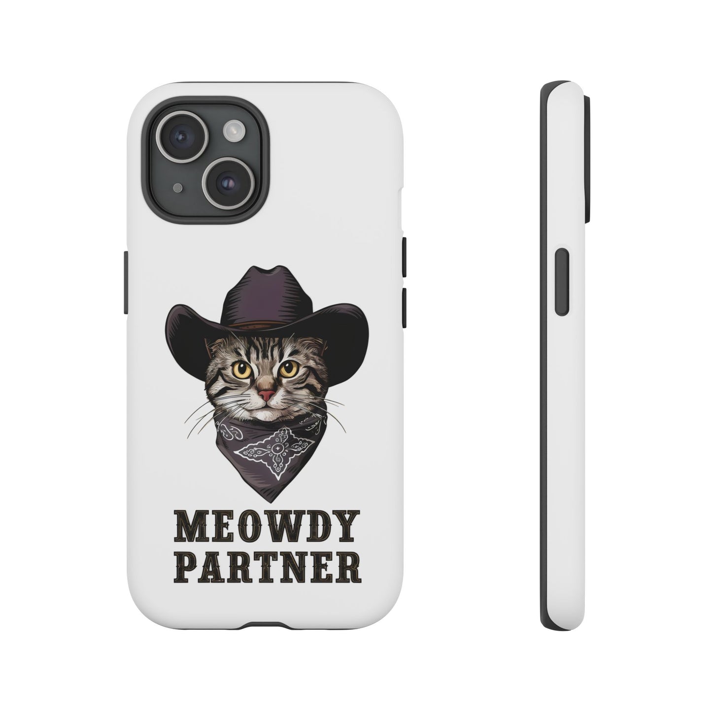 Cute Funny Cat Cartoon Meowdy Partner iPhone Tough Cases