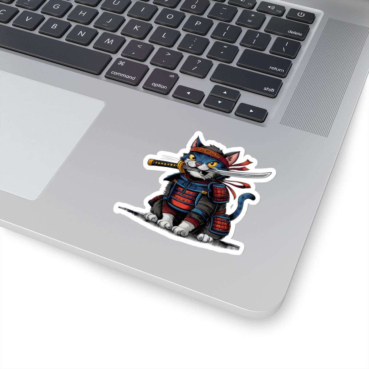 Cute Cartoon Samurai Ninja Cat Sticker