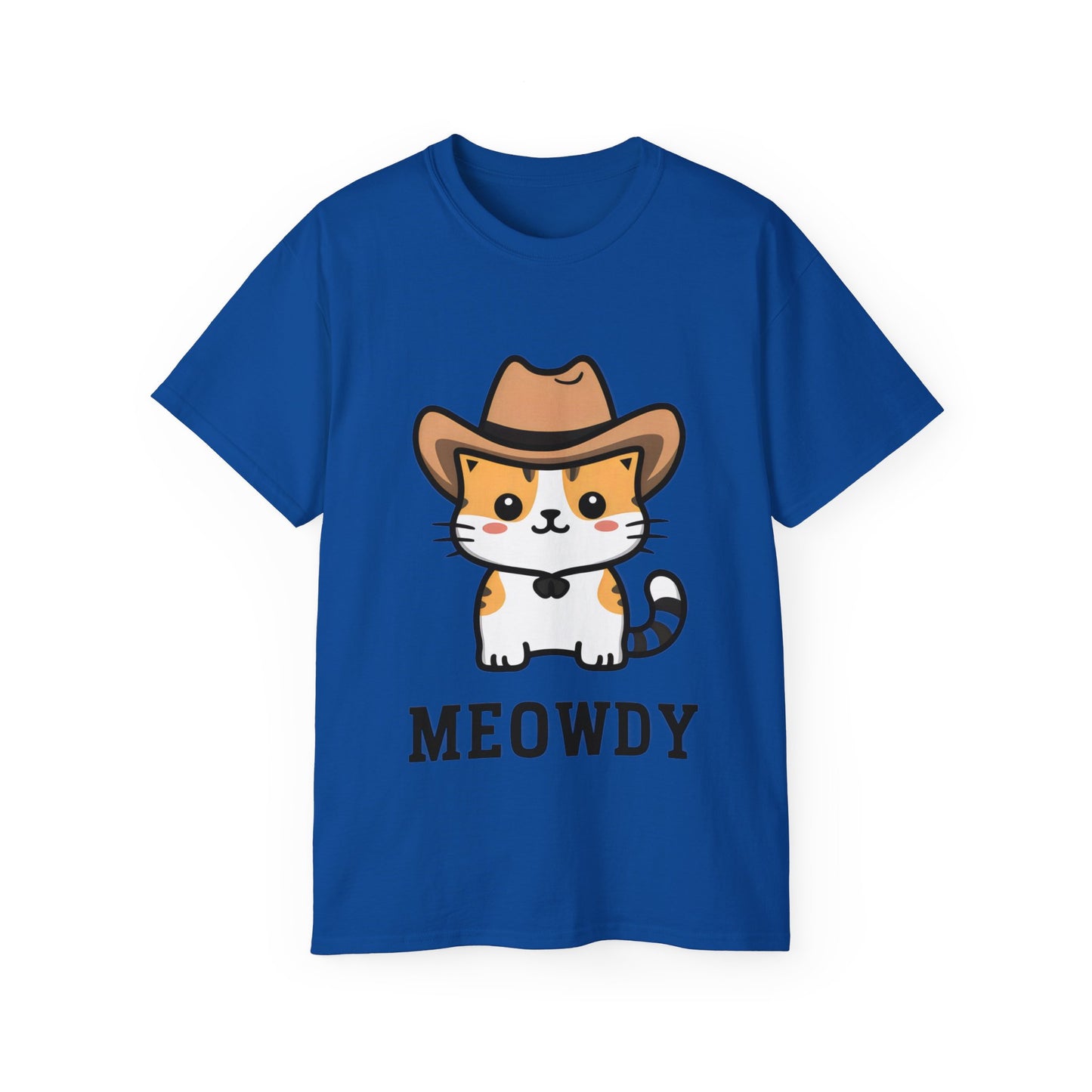 Cute Cat Cartoon Meowdy Unisex Organic T-Shirt