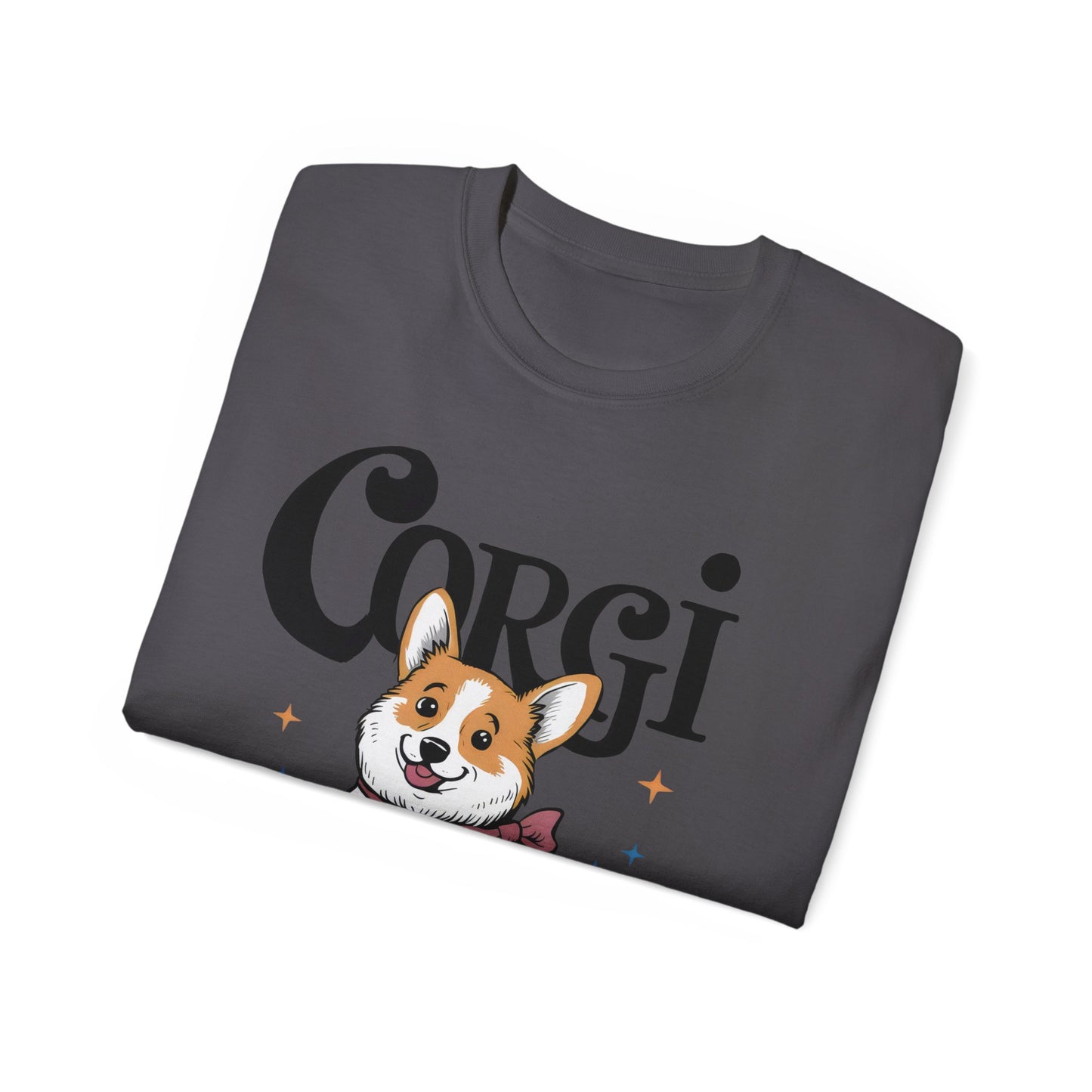 Cute Dog Cartoon Corgi Mama Organic T-Shirt