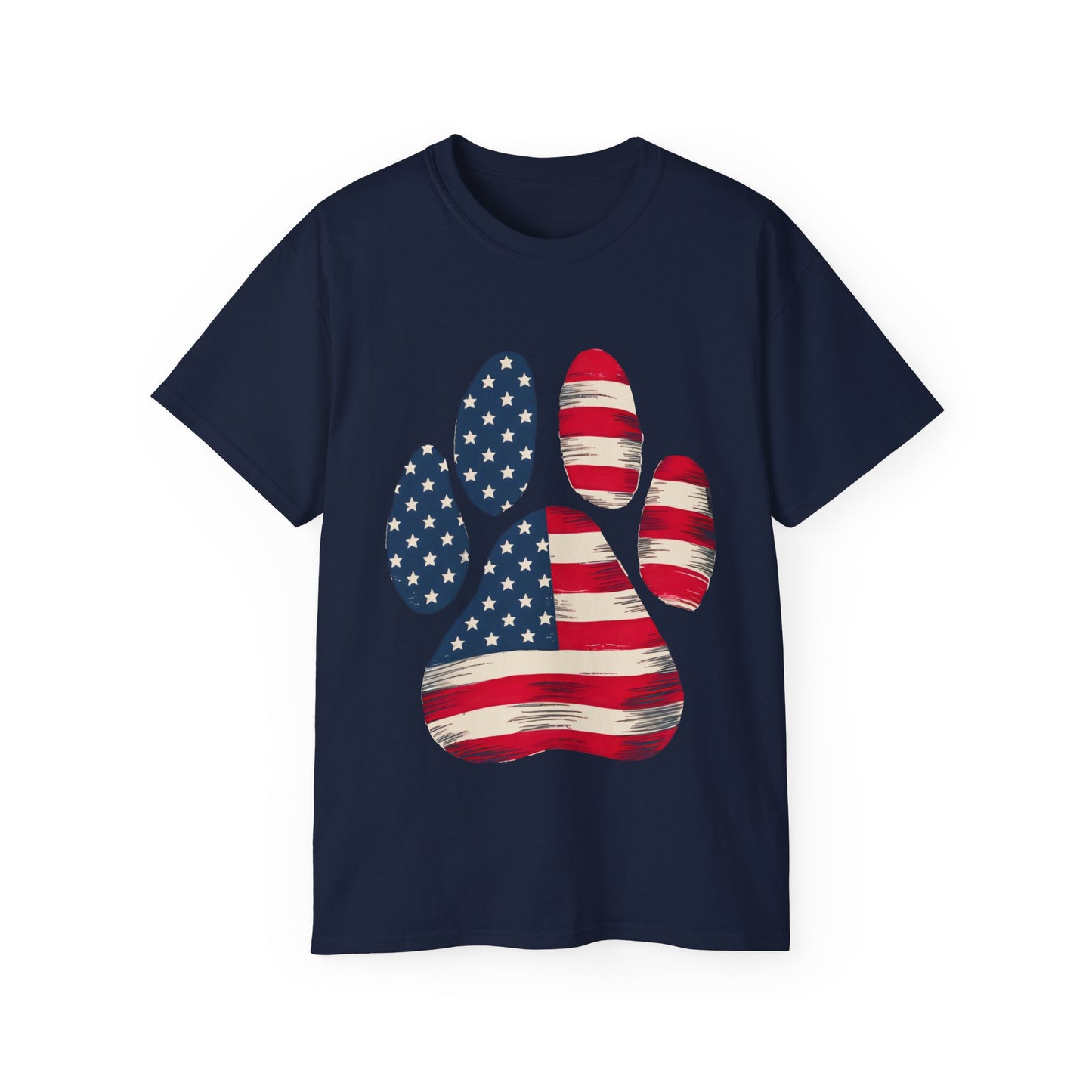 Paw Print Fourth of July Organic T-Shirt