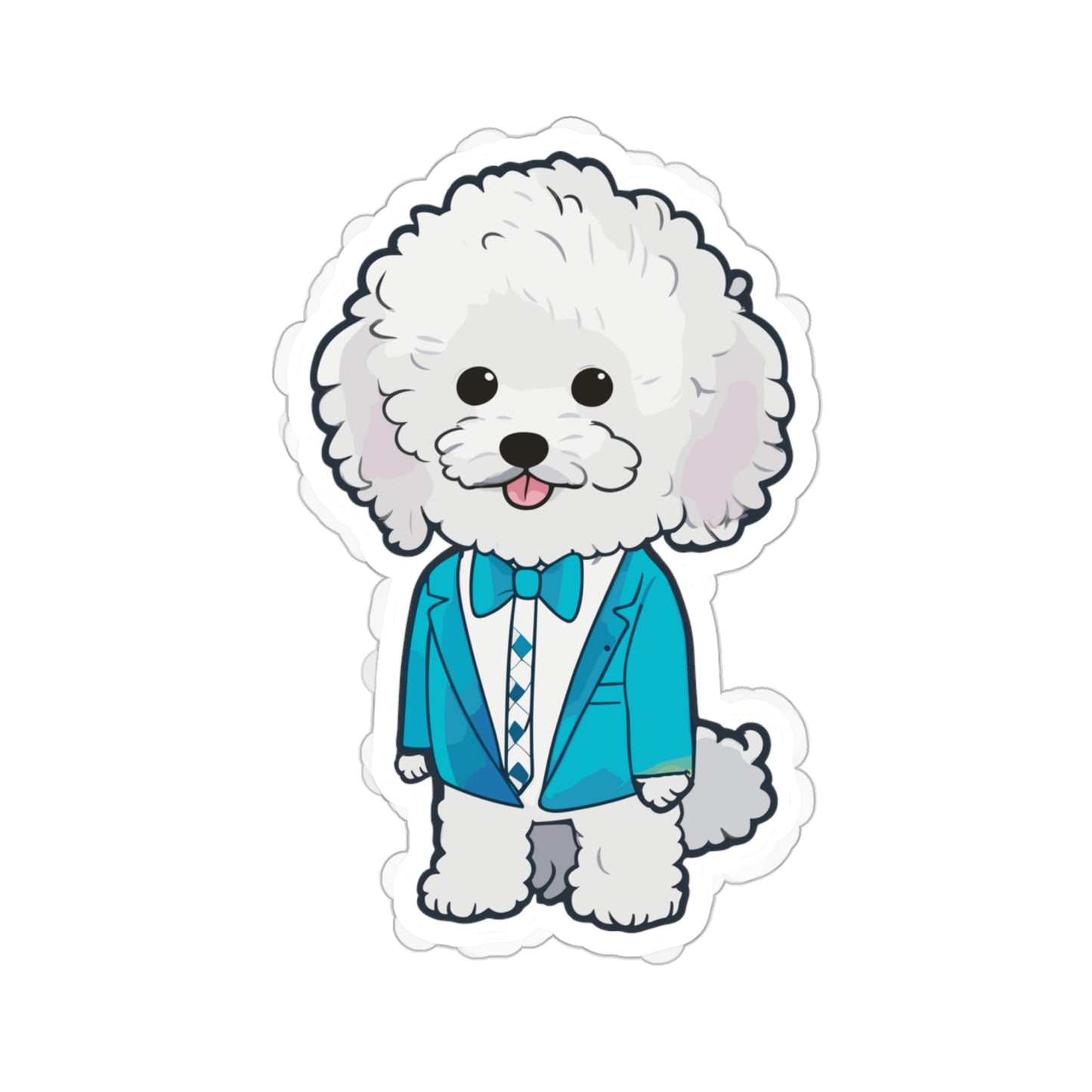 Dog in a Suit Kiss-Cut Stickers