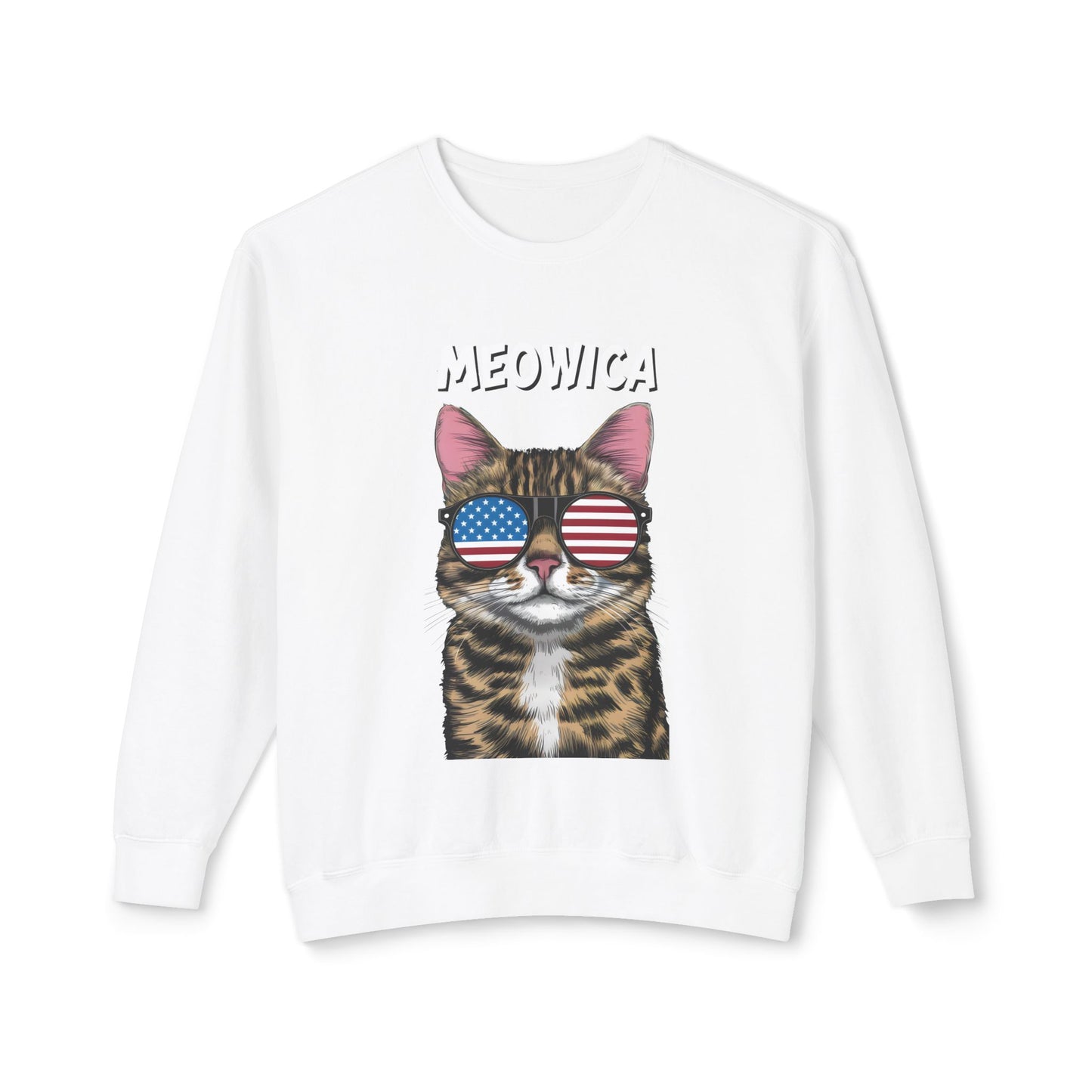 Cat Meme Crewneck Sweatshirt - Cute Meowica Design