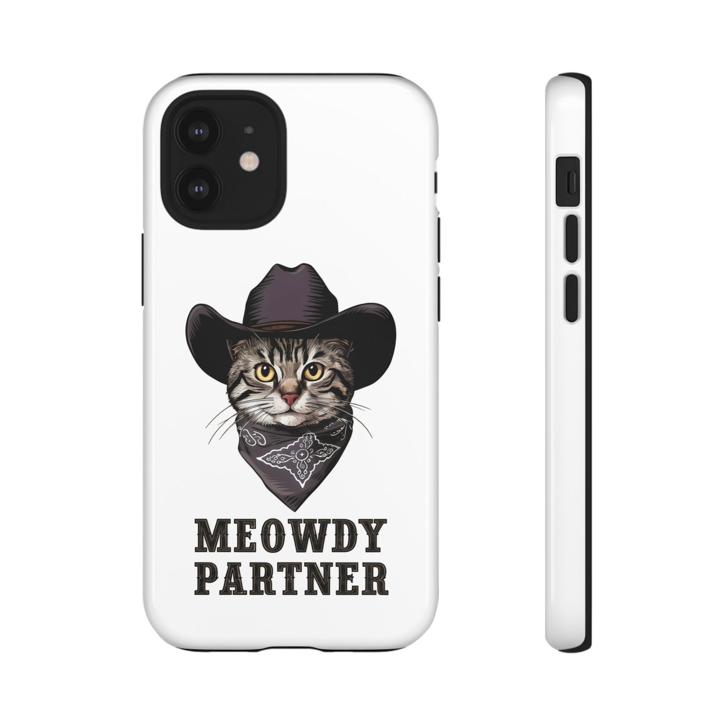 Cute Funny Cat Cartoon Meowdy Partner iPhone Tough Cases