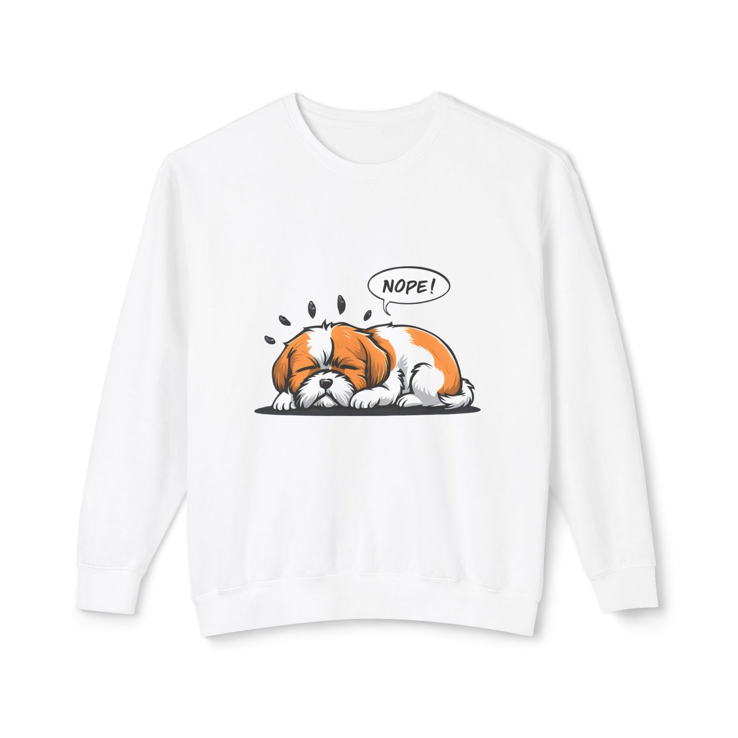 Cute Dog Cartoon Nope Meme Sweatshirt