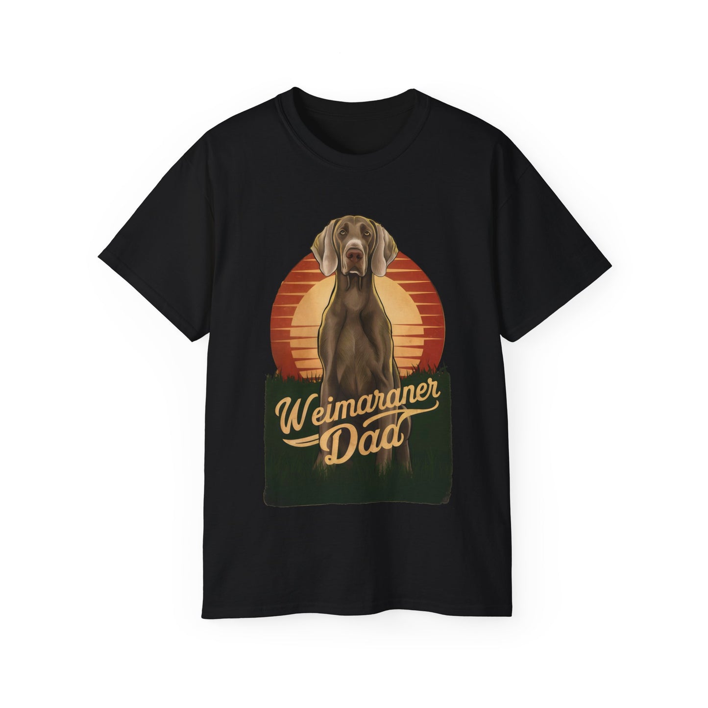 Cute Cartoon Weimaraner Dad Organic T-Shirt