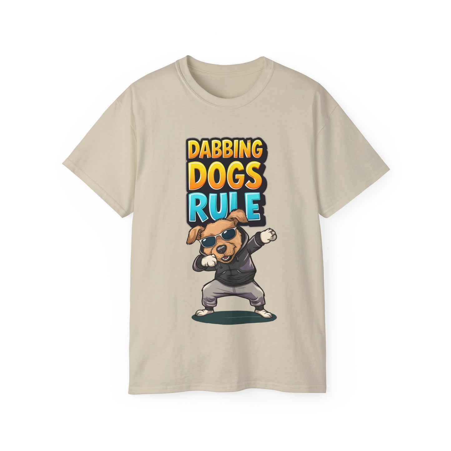 Cute Cartoon Dabbing Dogs Rule Unisex Organic T-Shirt