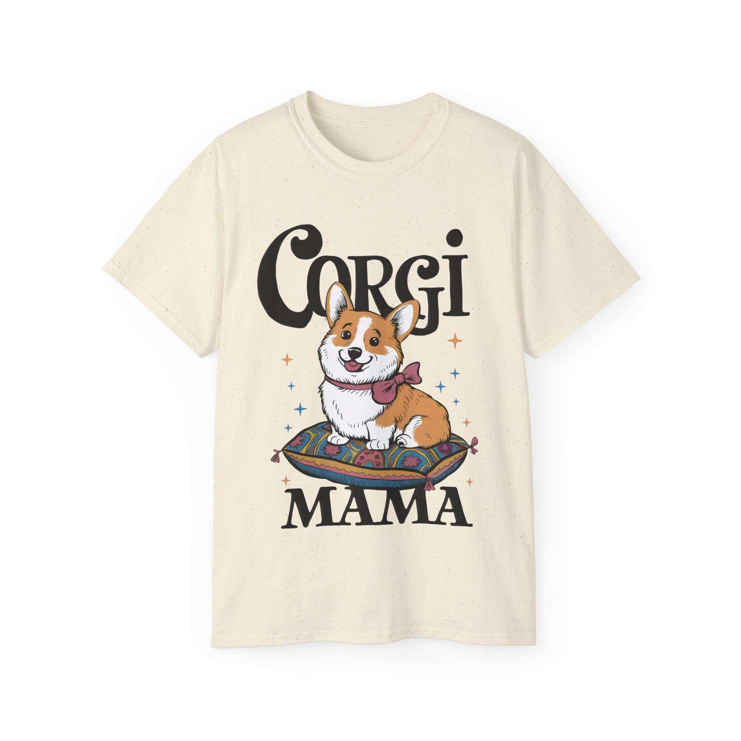 Cute Dog Cartoon Corgi Mama Organic T-Shirt