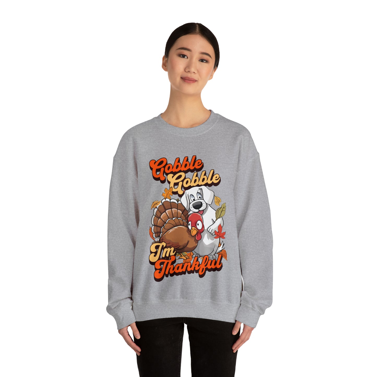 Gobble Gobble I'm Thankful Unisex Crewneck Sweatshirt