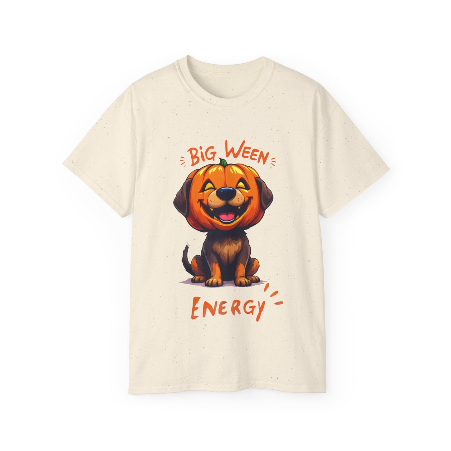 Cute Dog Cartoon Big Ween Energy Unisex Organic T-Shirt