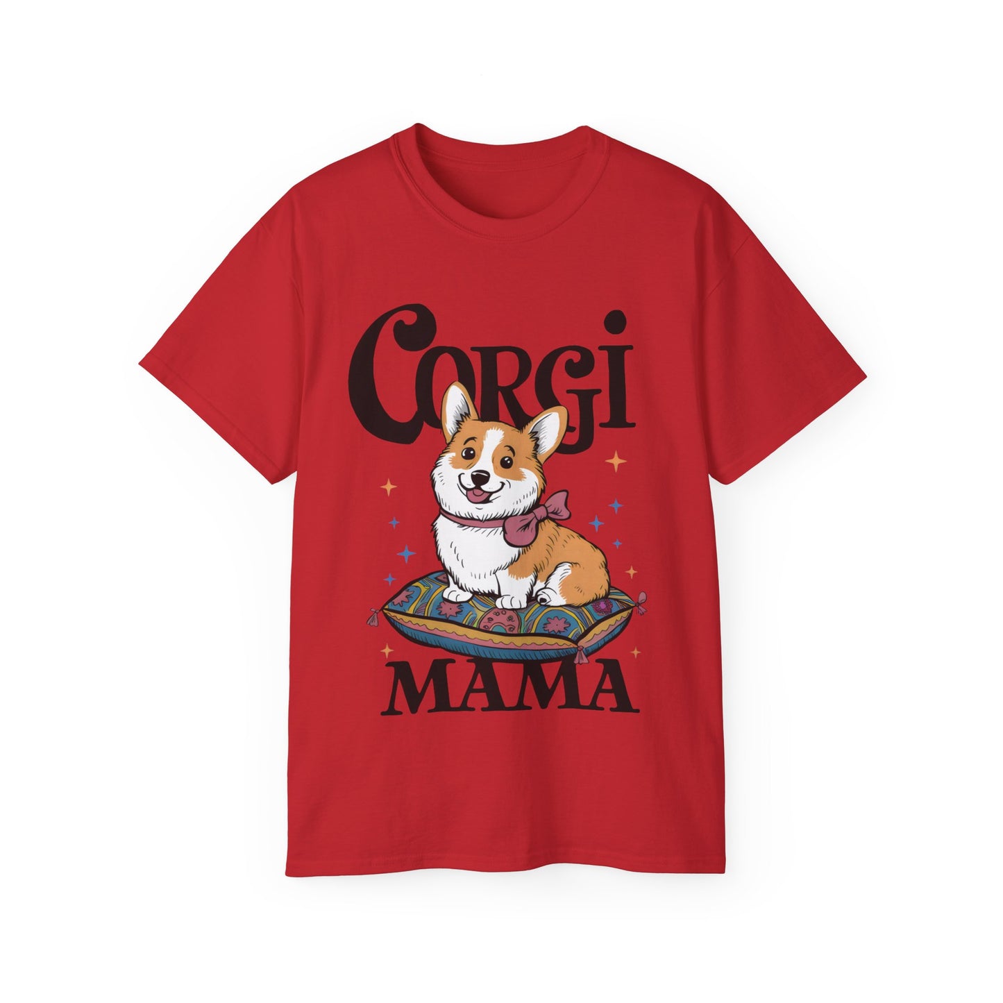 Cute Dog Cartoon Corgi Mama Organic T-Shirt