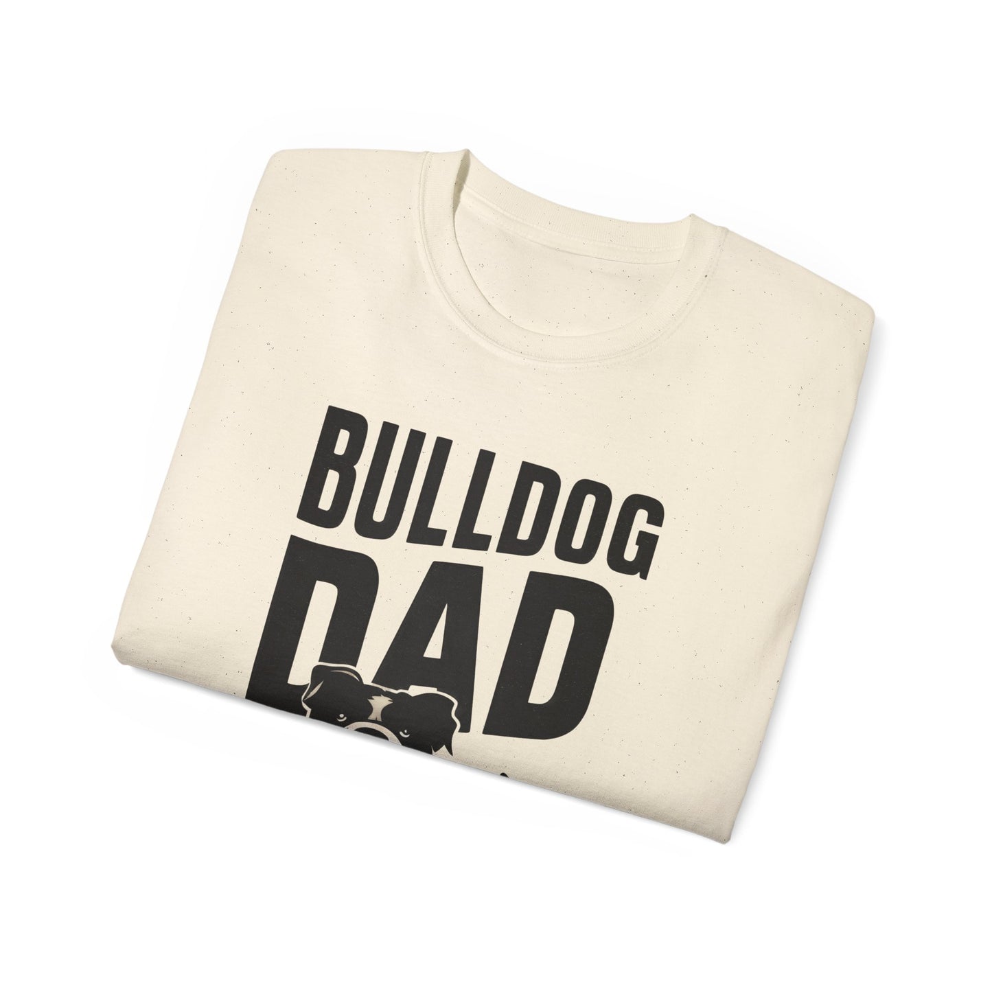 Cute Cartoon Bulldog Dad Organic T-Shirt